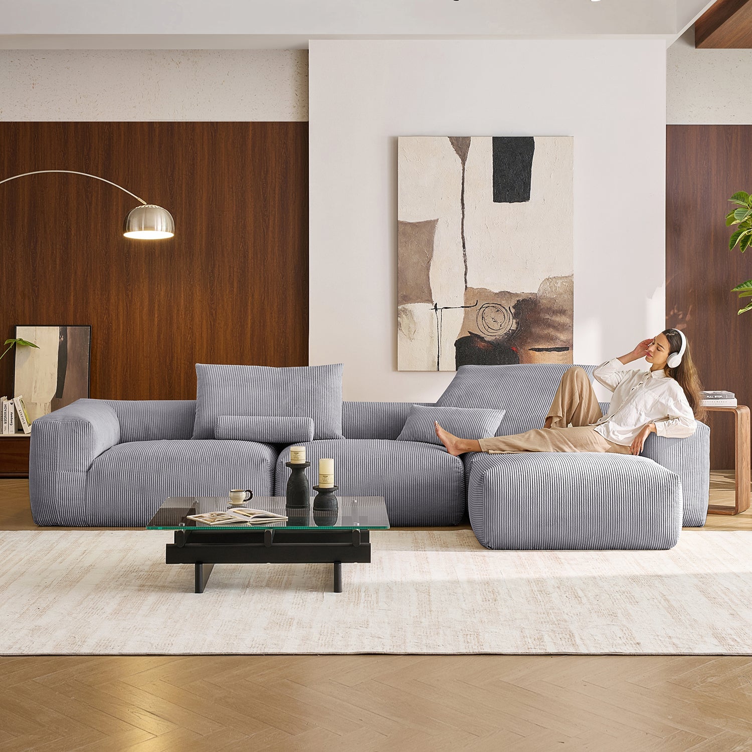 Modular Sofa - Mellow Sectional with Ottoman - MC - Mario Capasa