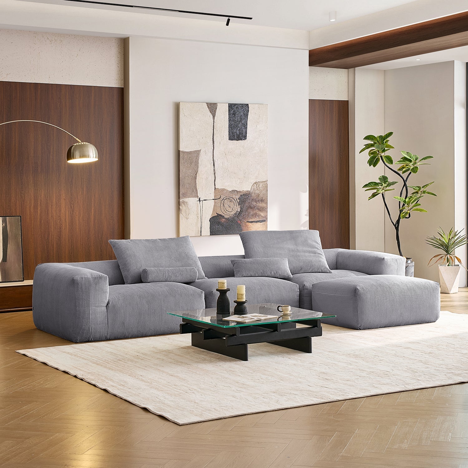 Modular Sofa - Mellow Sectional with Ottoman - MC - Mario Capasa
