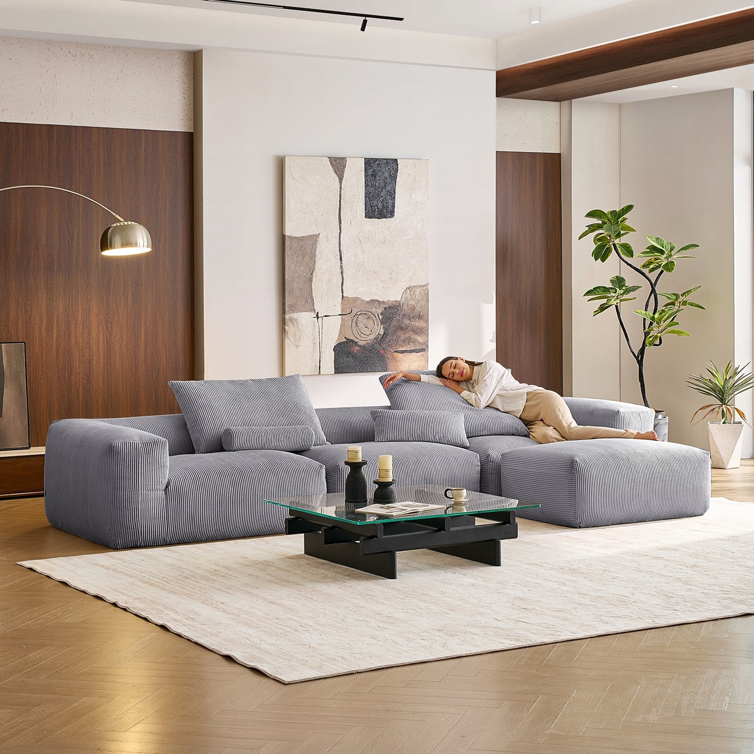 Modular Sofa - Mellow Sectional with Ottoman - MC - Mario Capasa