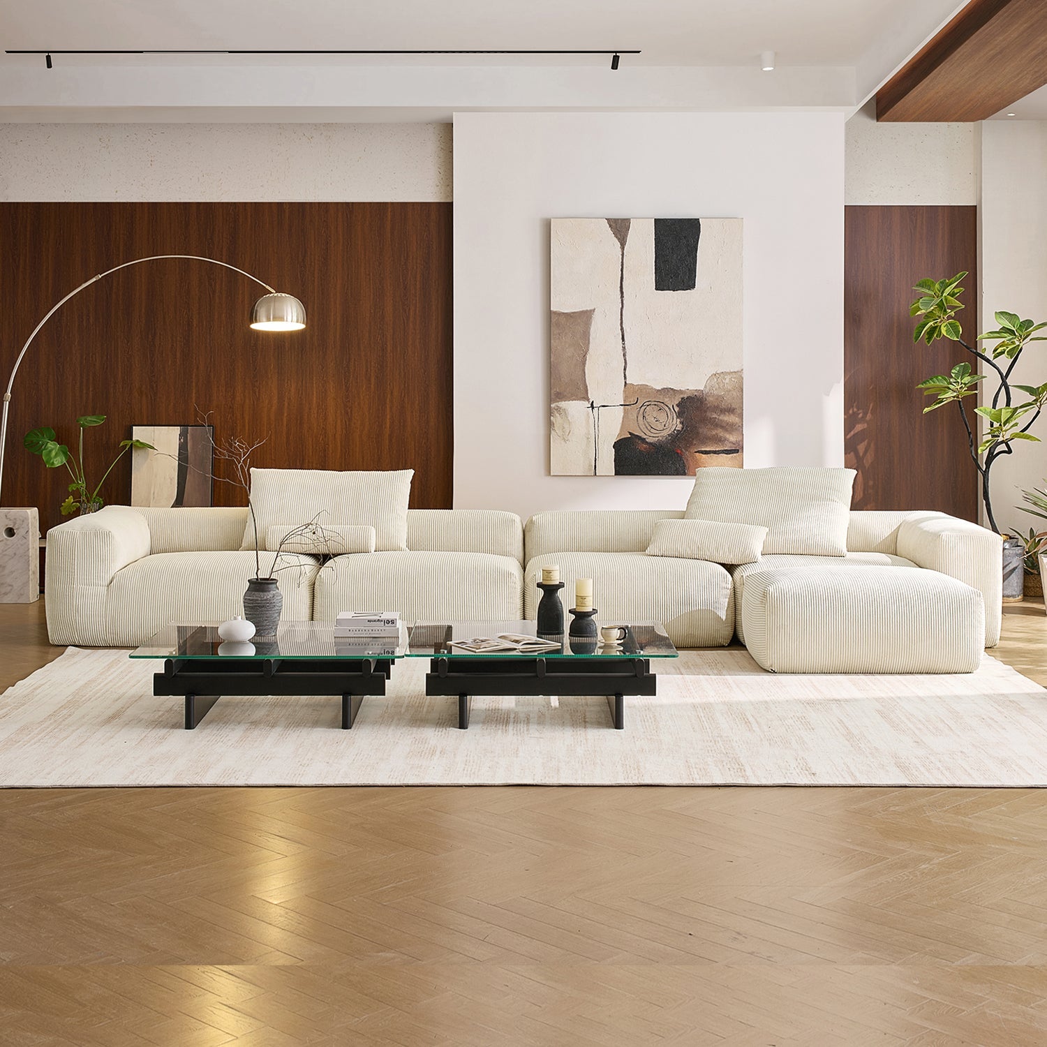 Modular Sofa - Mellow Sectional with Ottoman - MC - Mario Capasa