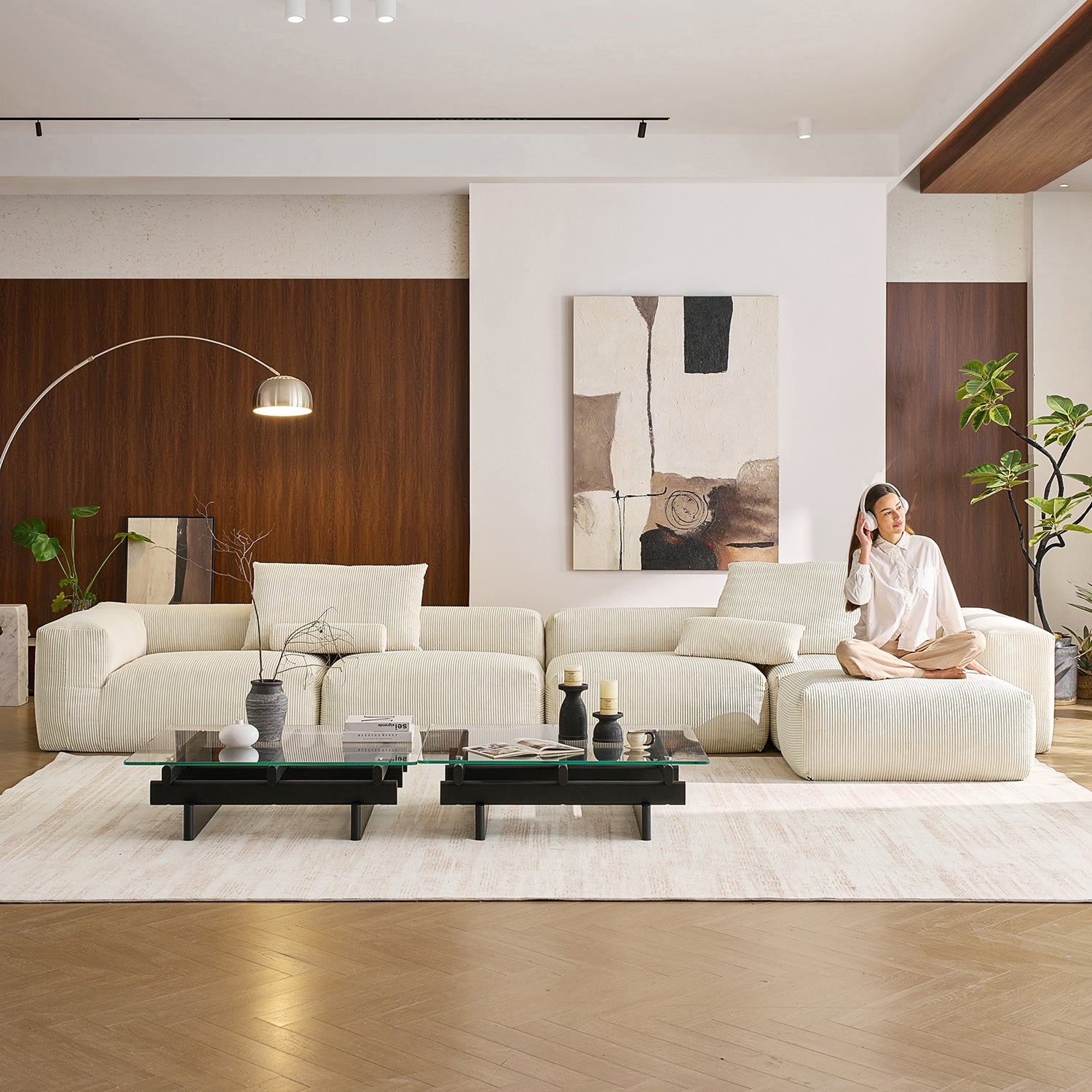 Modular Sofa - Mellow Sectional with Ottoman - MC - Mario Capasa