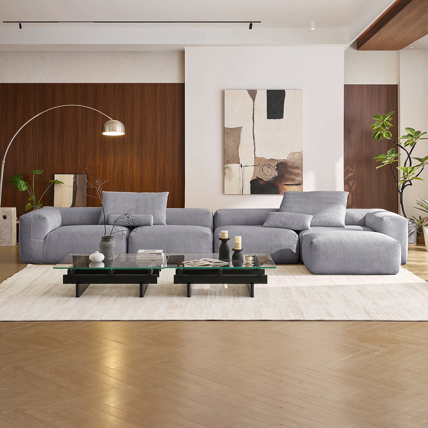 Modular Sofa - Mellow Sectional with Ottoman - MC - Mario Capasa