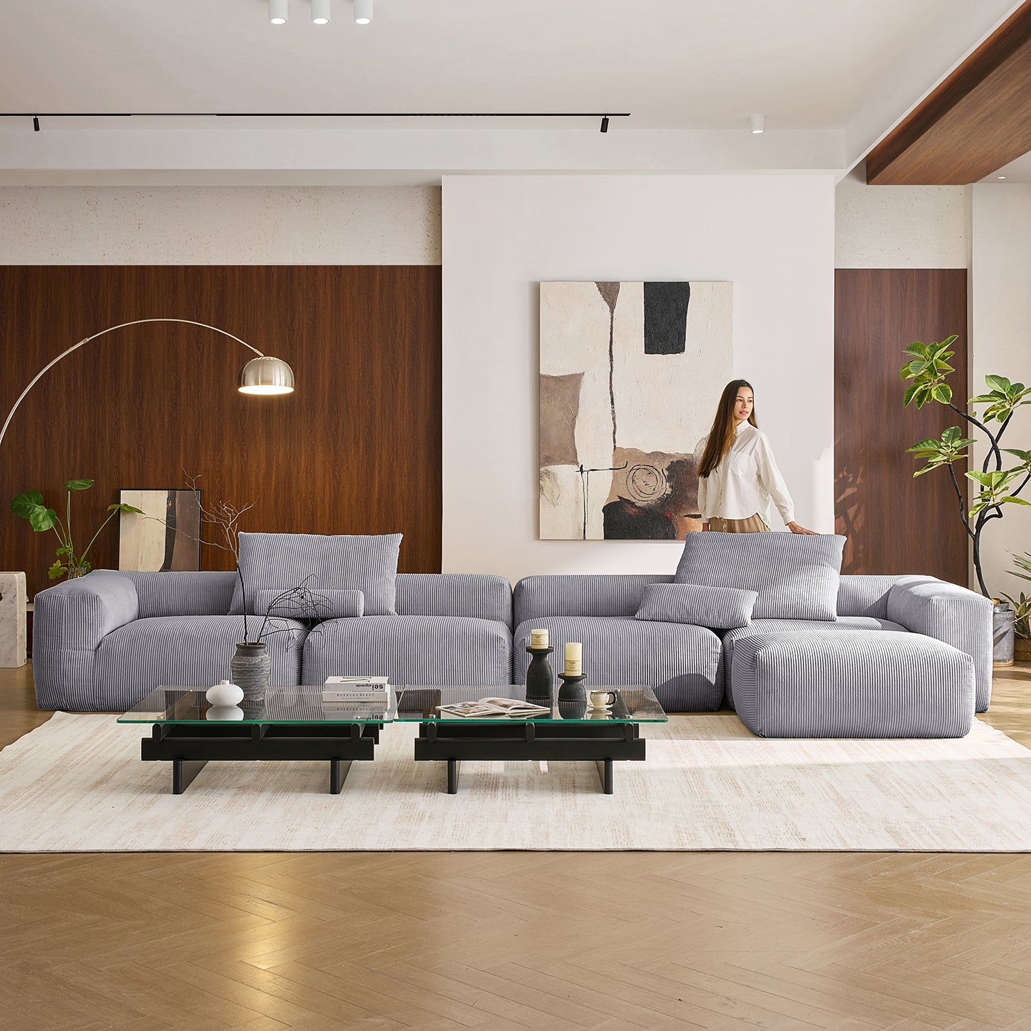 Modular Sofa - Mellow Sectional with Ottoman - MC - Mario Capasa