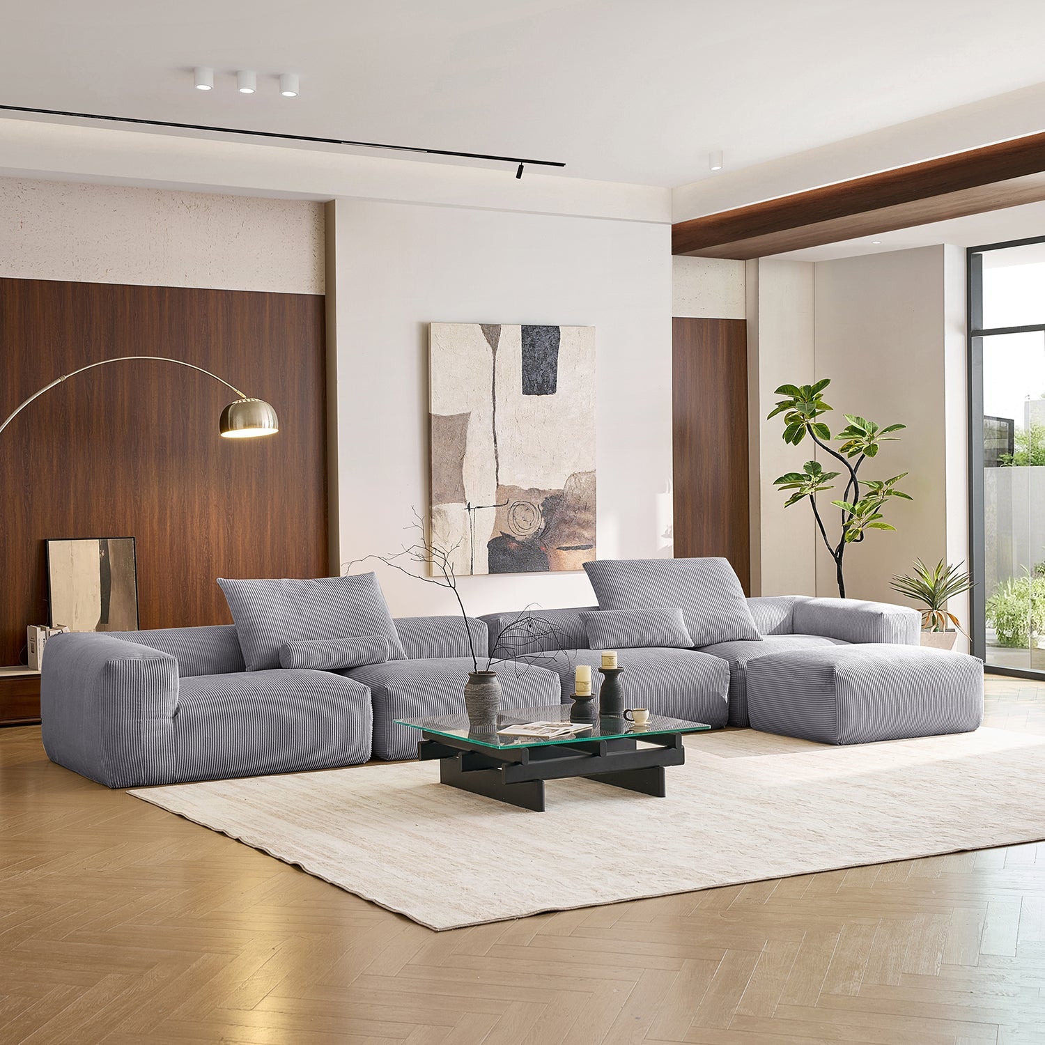 Modular Sofa - Mellow Sectional with Ottoman - MC - Mario Capasa