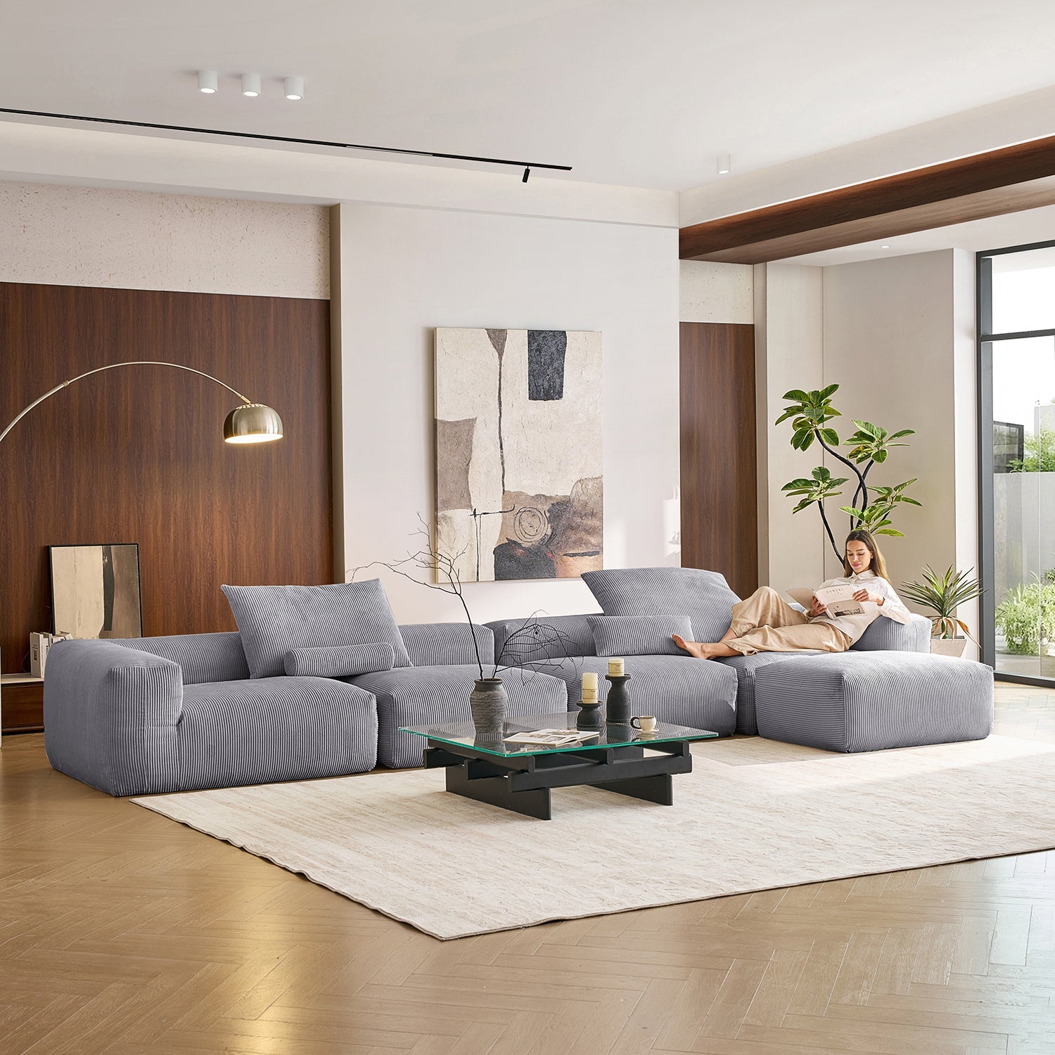 Modular Sofa - Mellow Sectional with Ottoman - MC - Mario Capasa