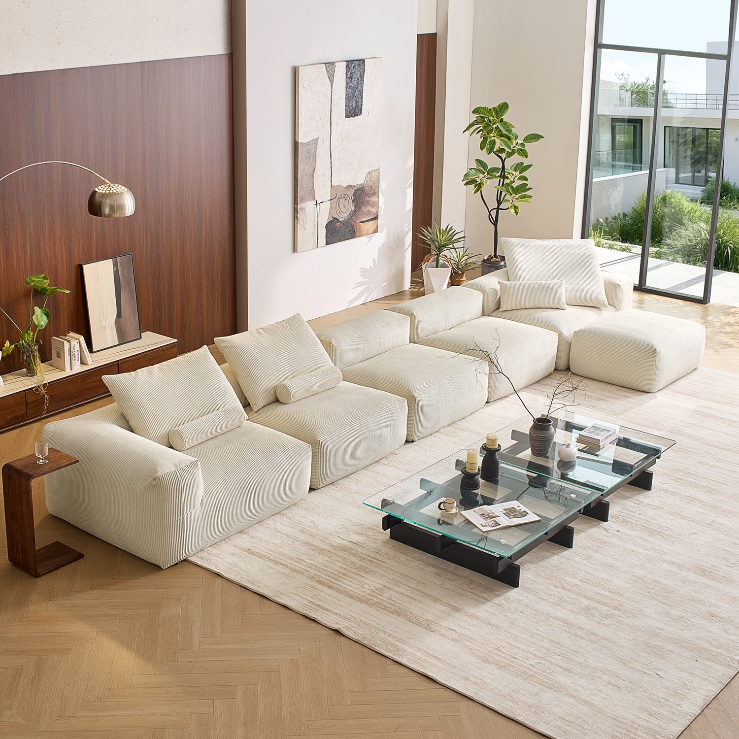 Modular Sofa - Mellow Sectional with Ottoman - MC - Mario Capasa