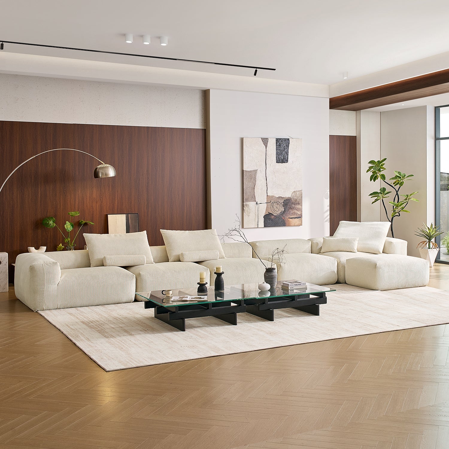 Modular Sofa - Mellow Sectional with Ottoman - MC - Mario Capasa