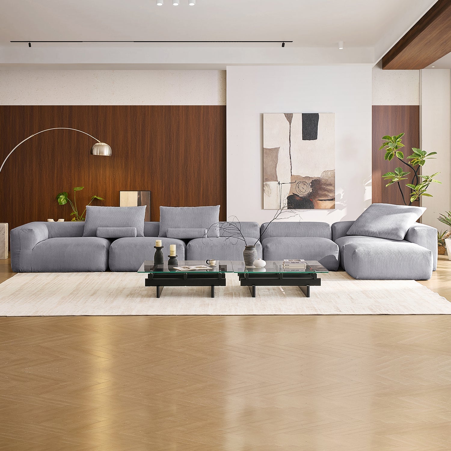 Modular Sofa - Mellow Sectional with Ottoman - MC - Mario Capasa