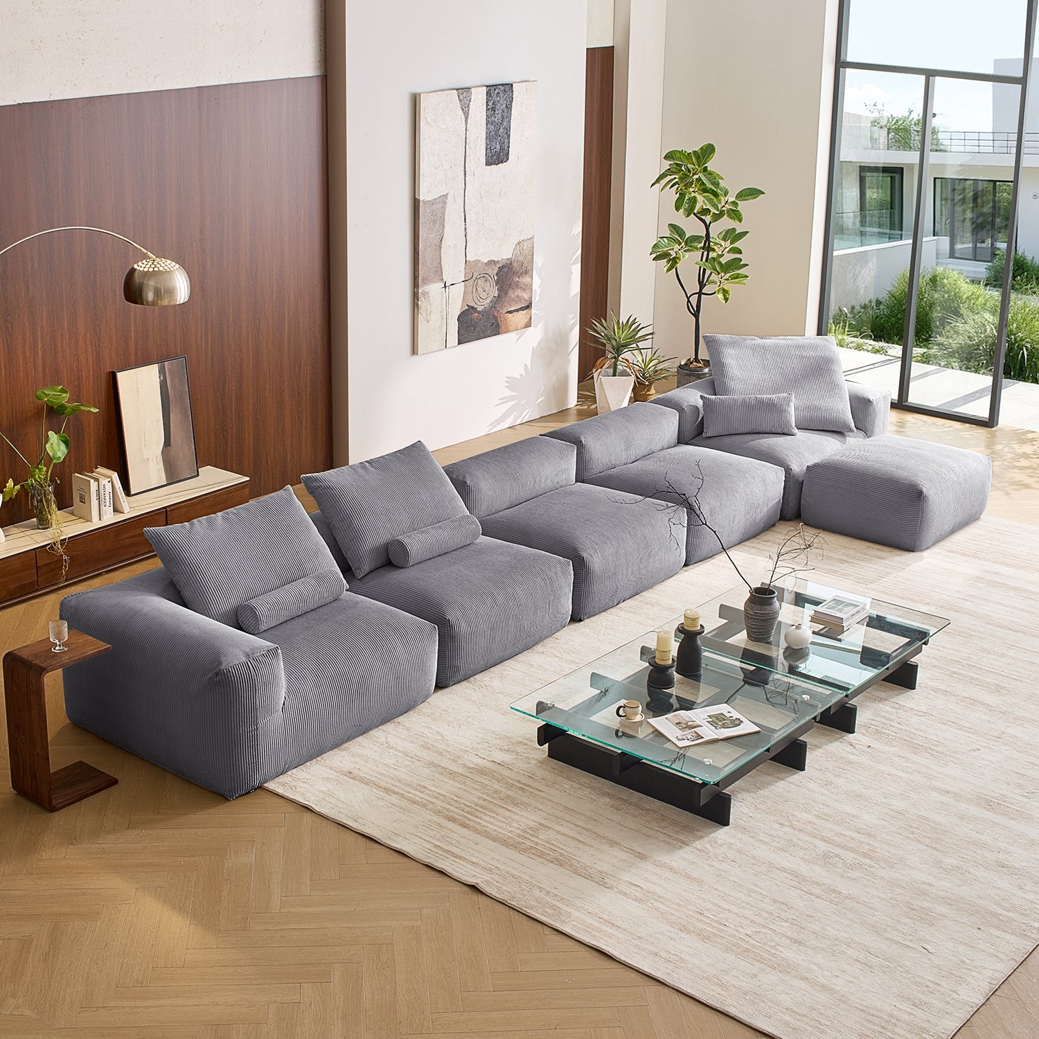 Modular Sofa - Mellow Sectional with Ottoman - MC - Mario Capasa