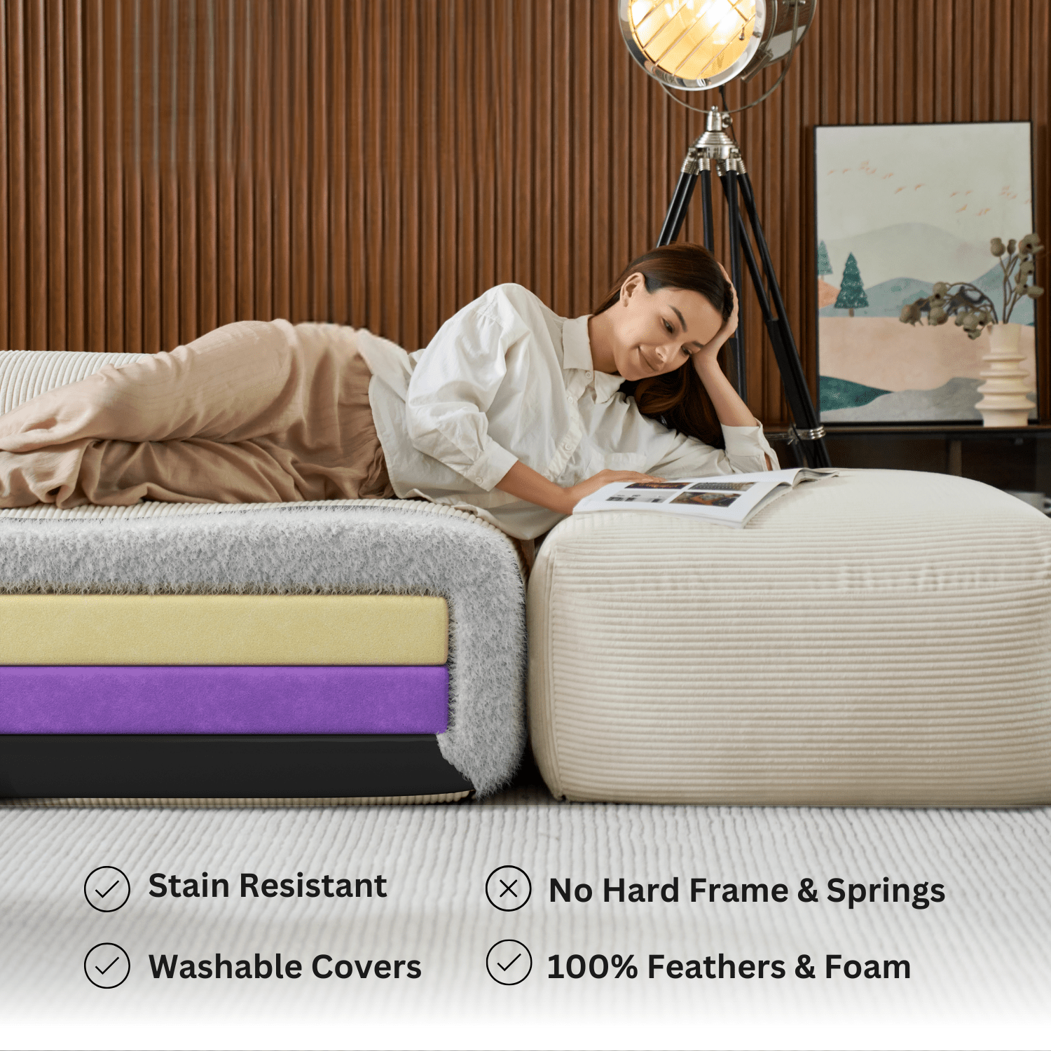 Modular Sofa - Mellow Sectional with Ottoman - MC - Mario Capasa