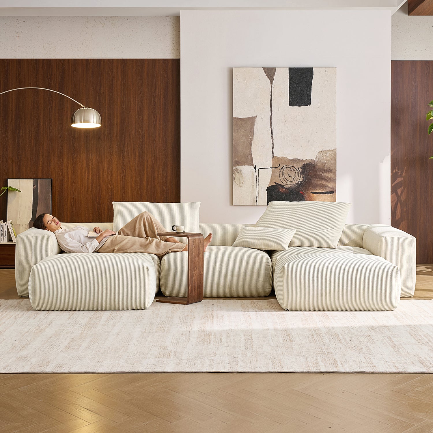 Mellow U Sectional with Ottoman