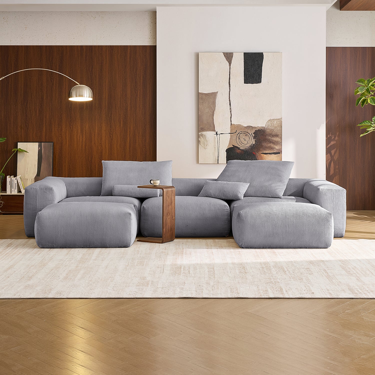 Mellow U Sectional with Ottoman