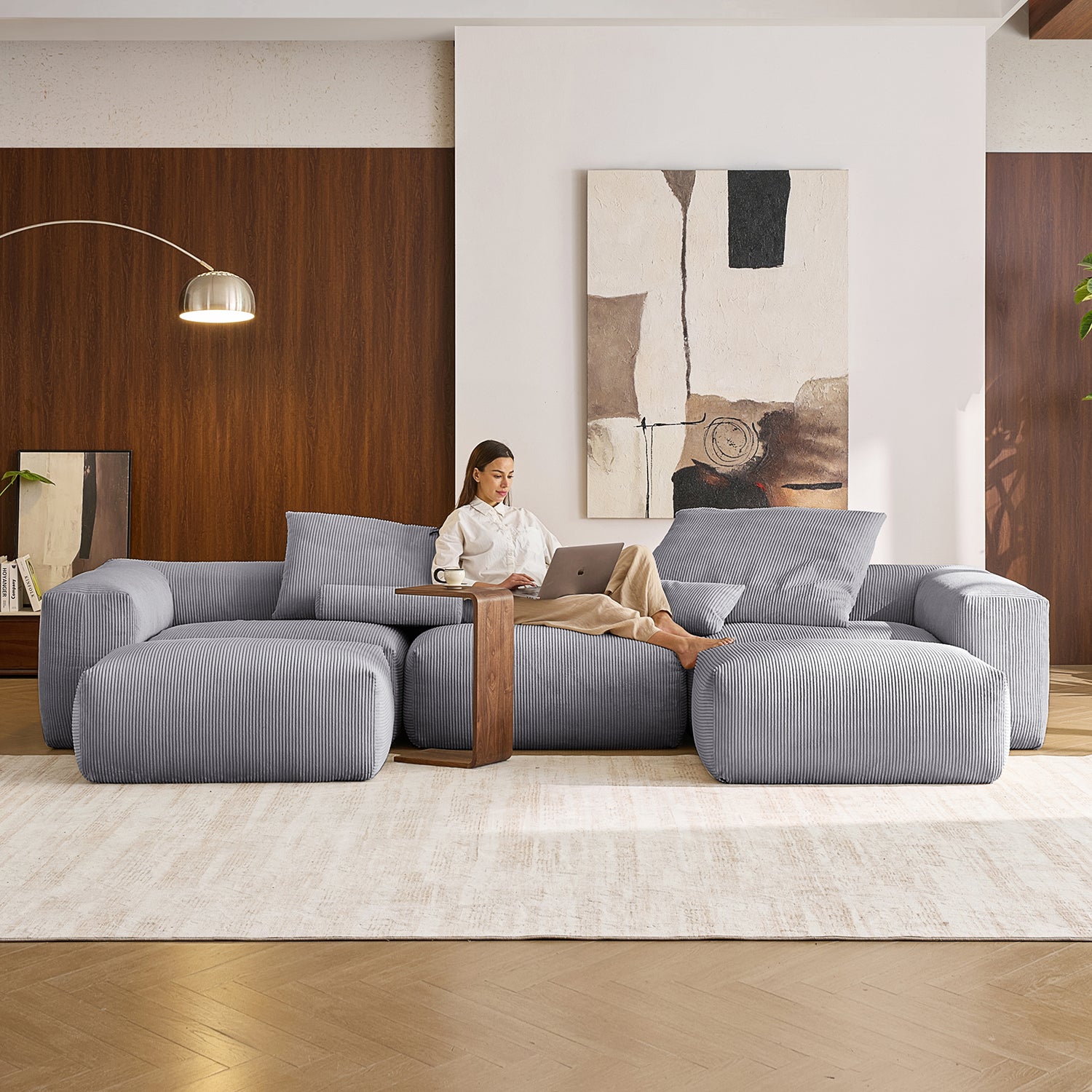 Mellow U Sectional with Ottoman