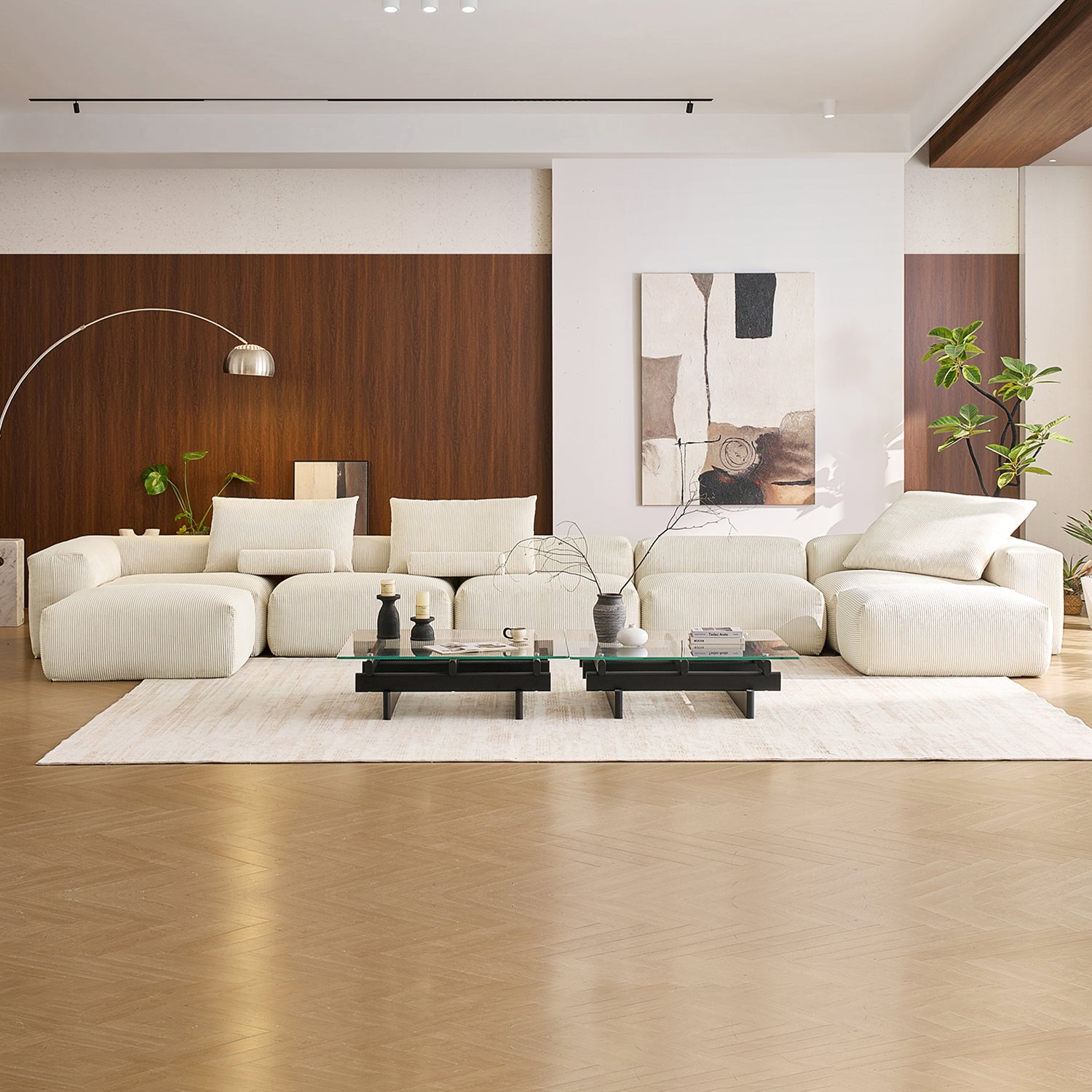 Mellow U Sectional with Ottoman