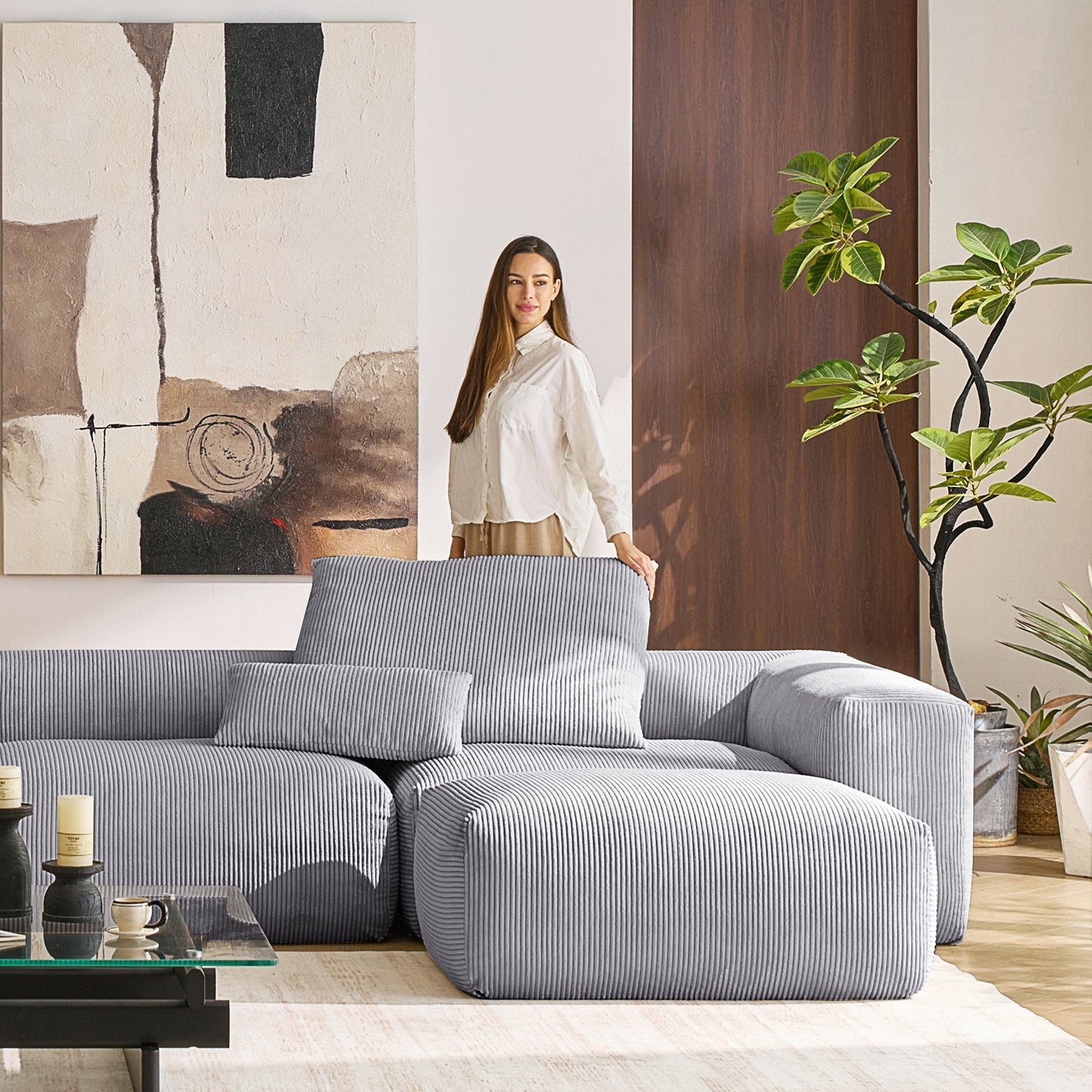 Modular Sofa - Mellow U Sectional with Ottoman - MC - Mario Capasa