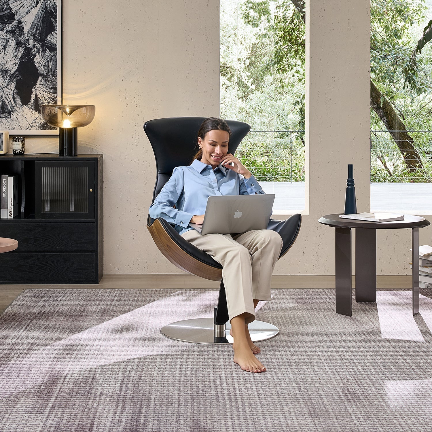 Accent Chair - The Avant Glide Chair and Ottoman - MC - Mario Capasa