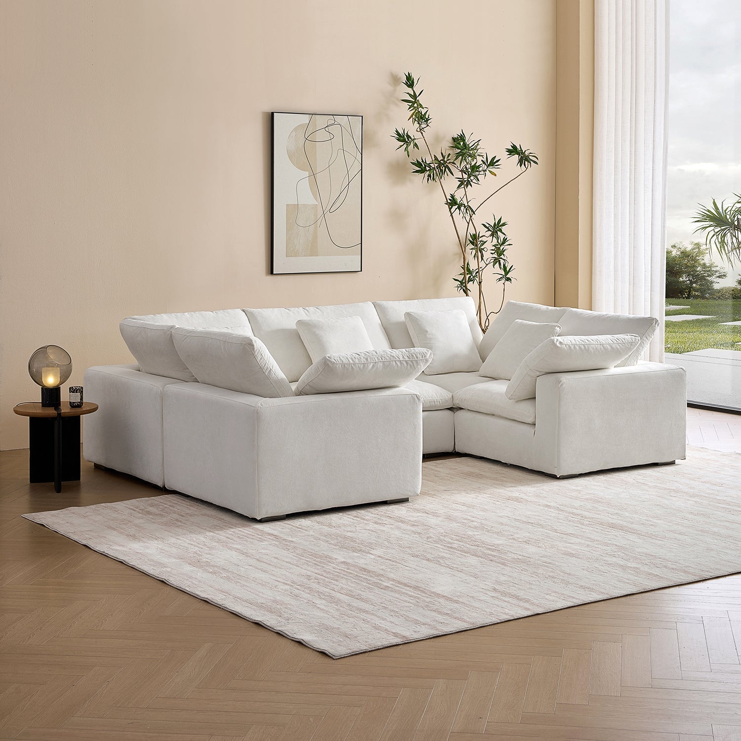 sectional - Hyperfoam Tivoli Cloud U Closed Sectional - MC - Mario Capasa