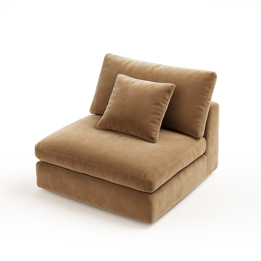 Modular - Tivoli Cloud Couch Armless Modular Seat - MC - Mario Capasa
