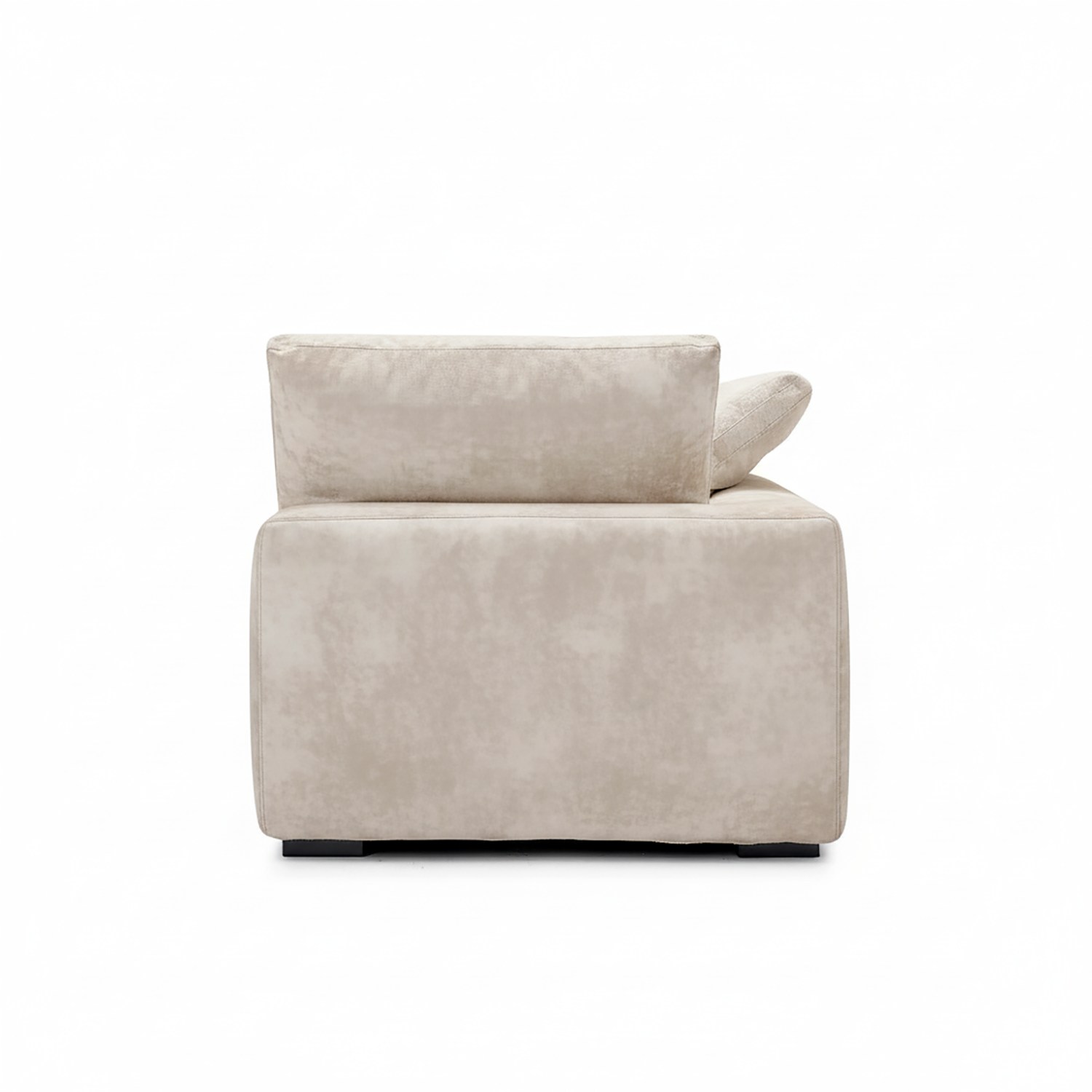 Beige armchair on a white background