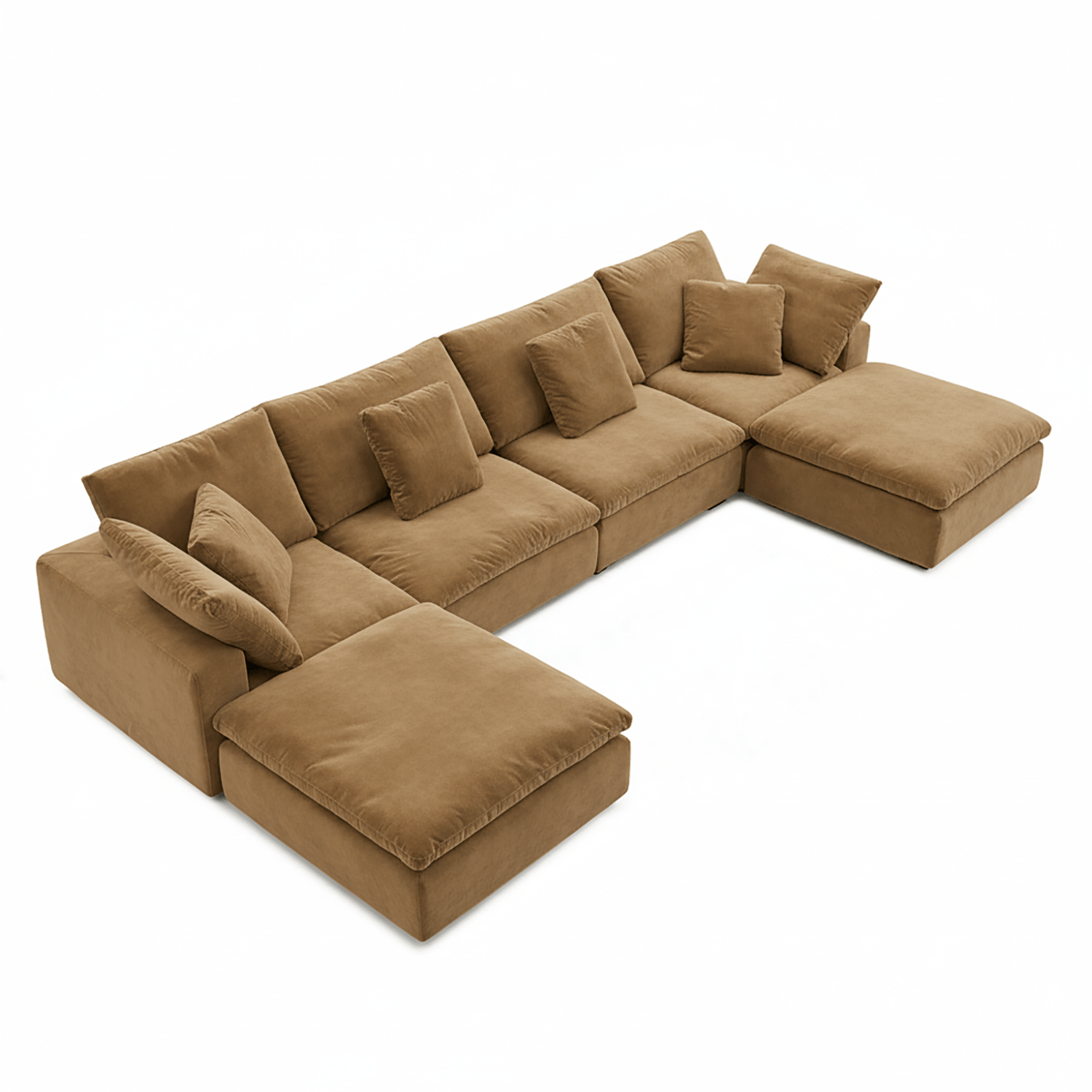 Textural sofa cover in velvet with rich tone, matching modern living room furniture.