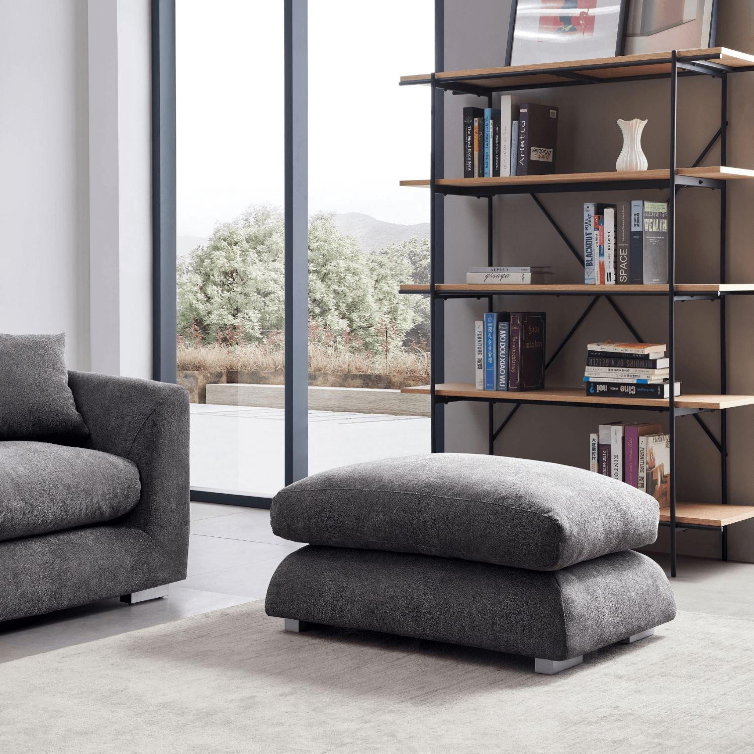 Feathers Ottoman - Mario Capasa Grey