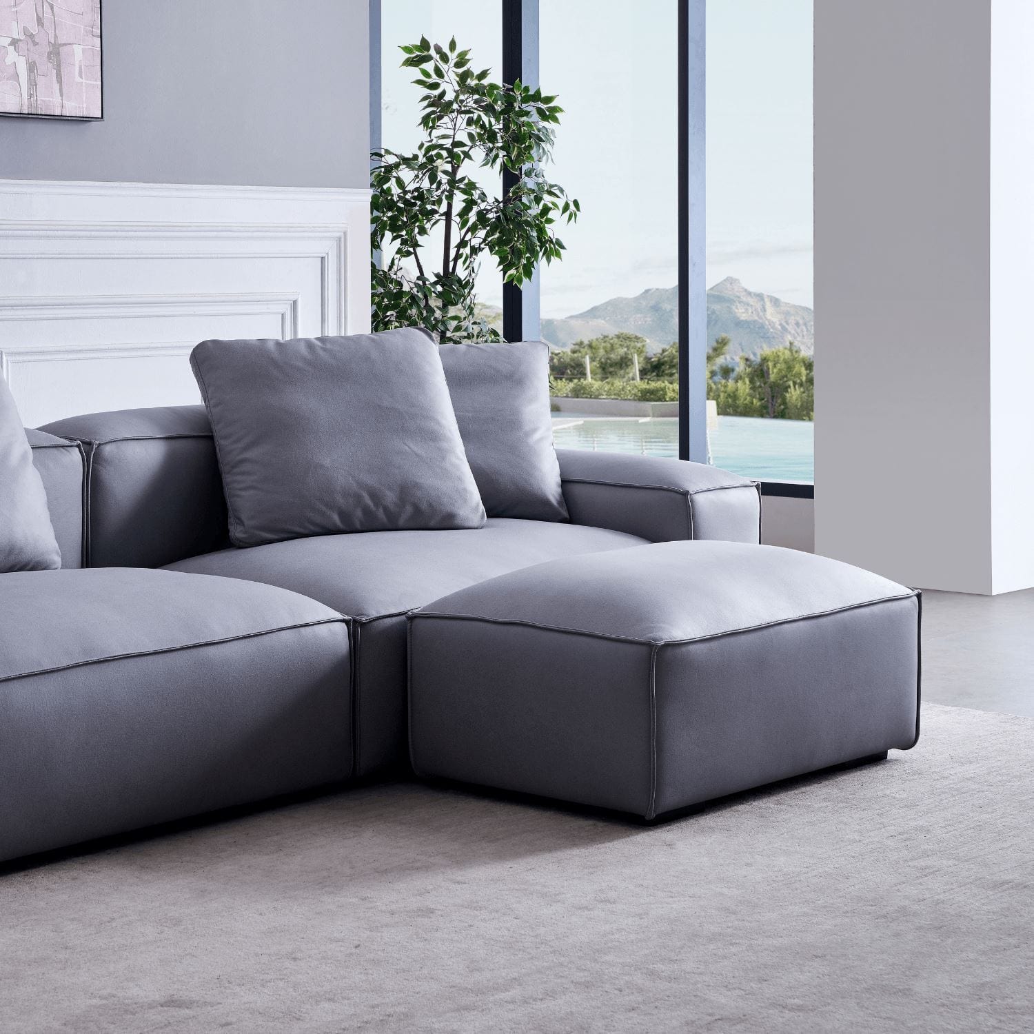 Loft Ottoman Sofa Mario Capasa Light Grey