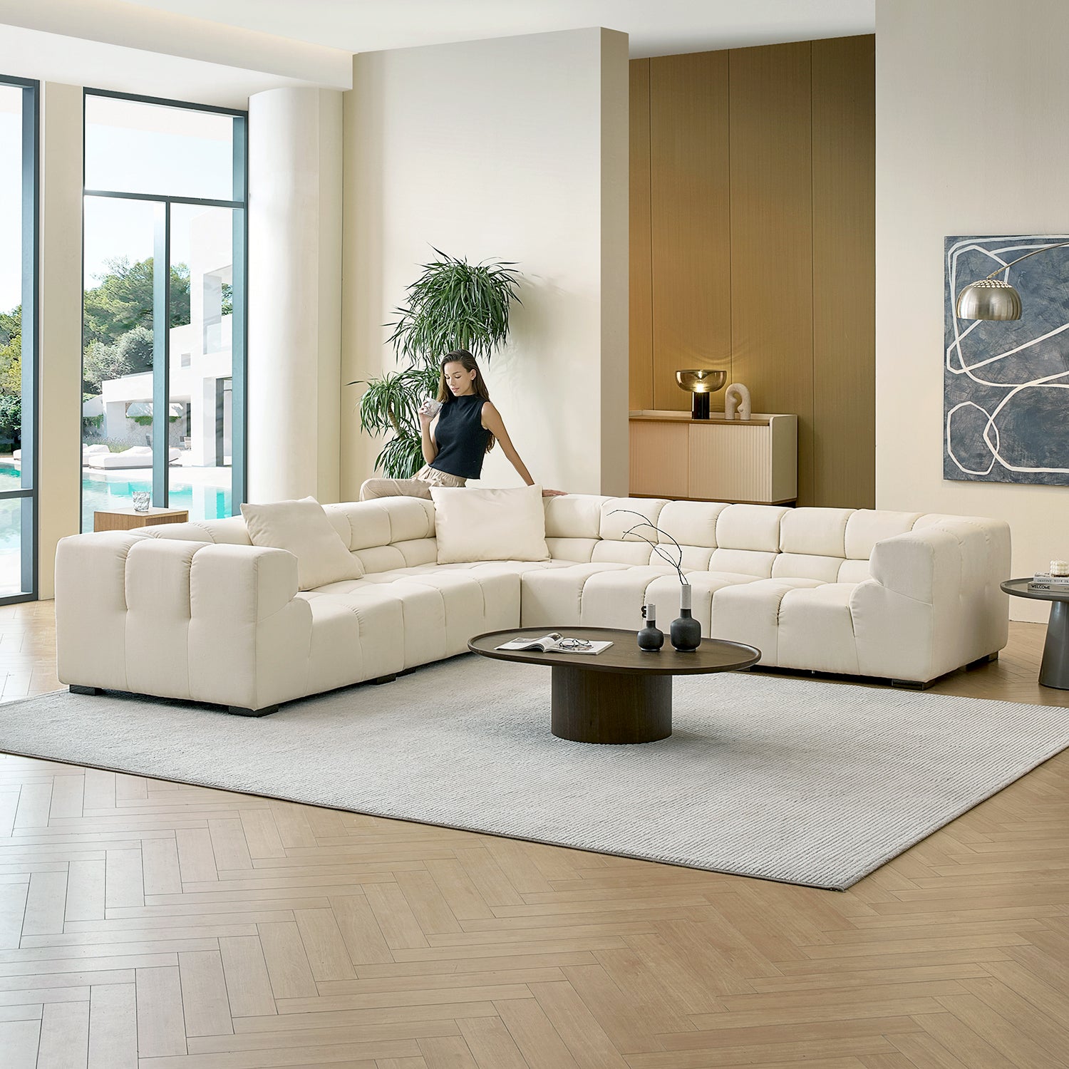 Amora Closed L Sectional