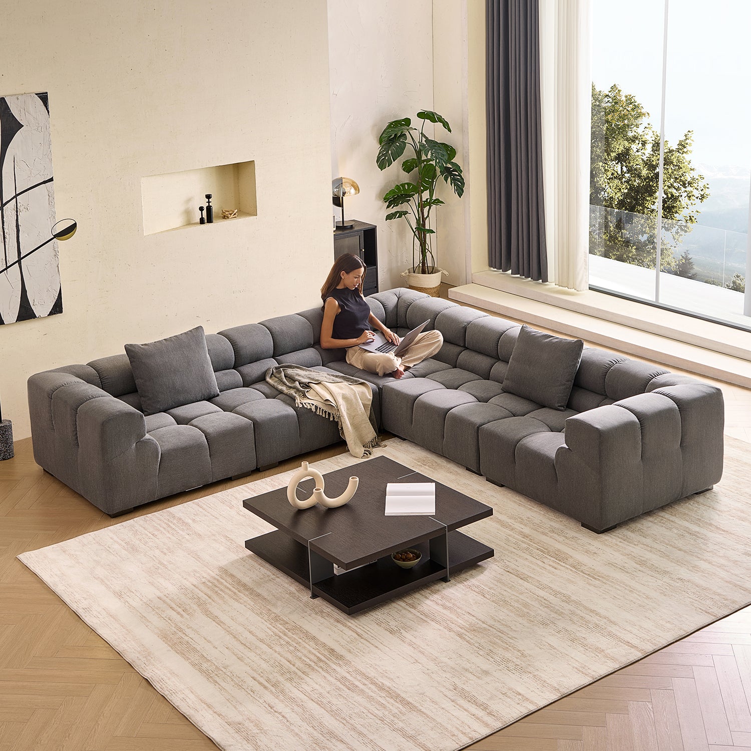 Amora Closed L Sectional