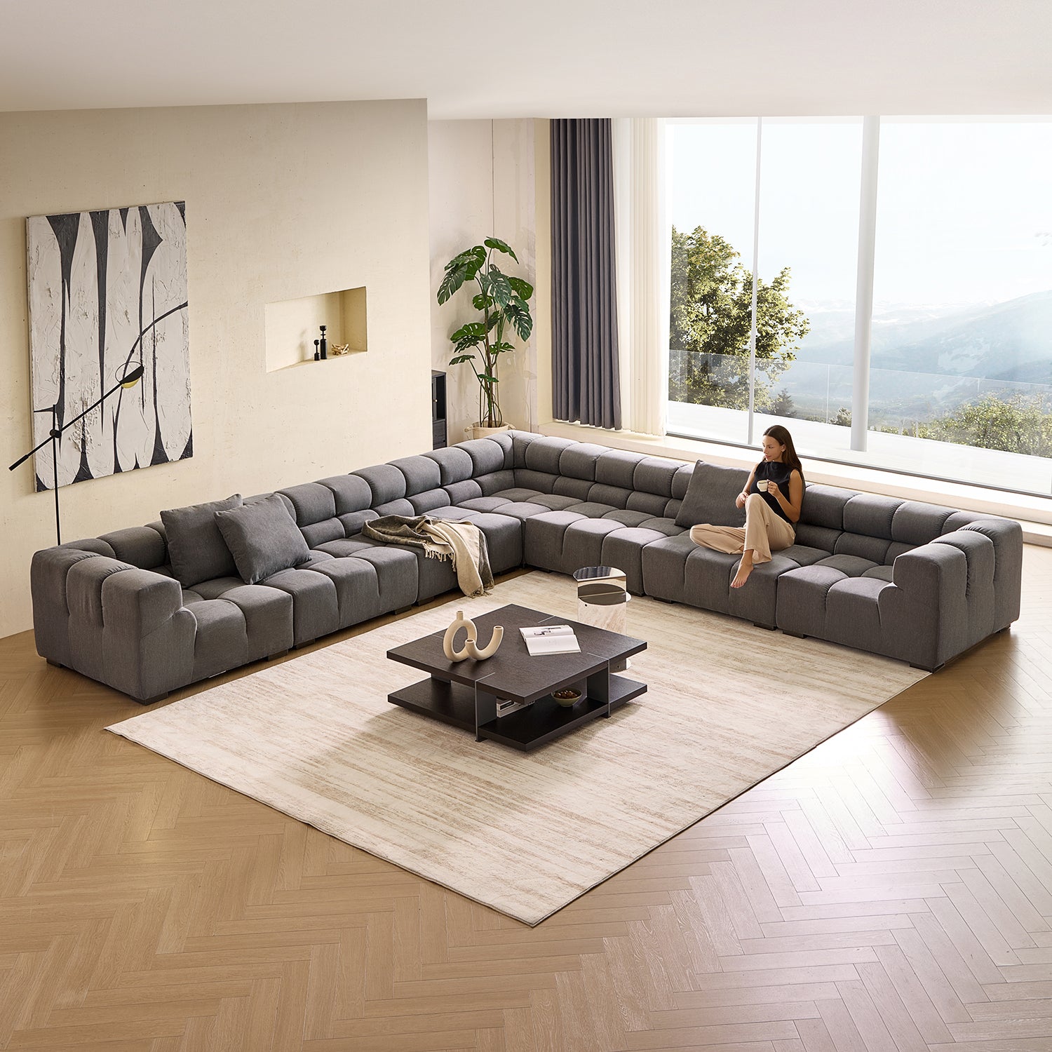 Amora Closed L Sectional