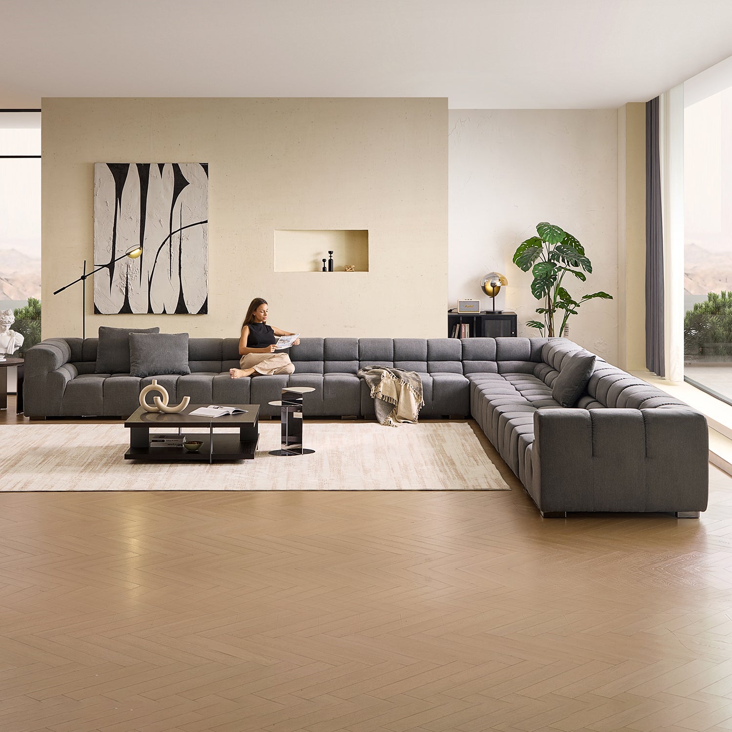 Amora Closed L Sectional