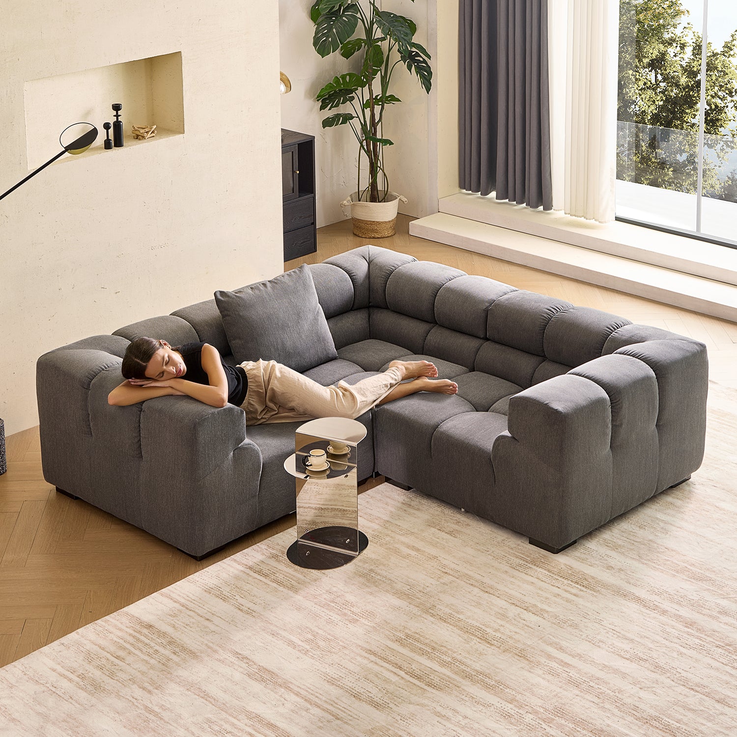 Amora Closed L Sectional