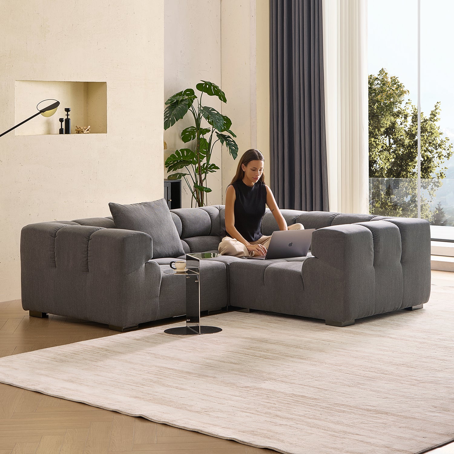 Amora Closed L Sectional