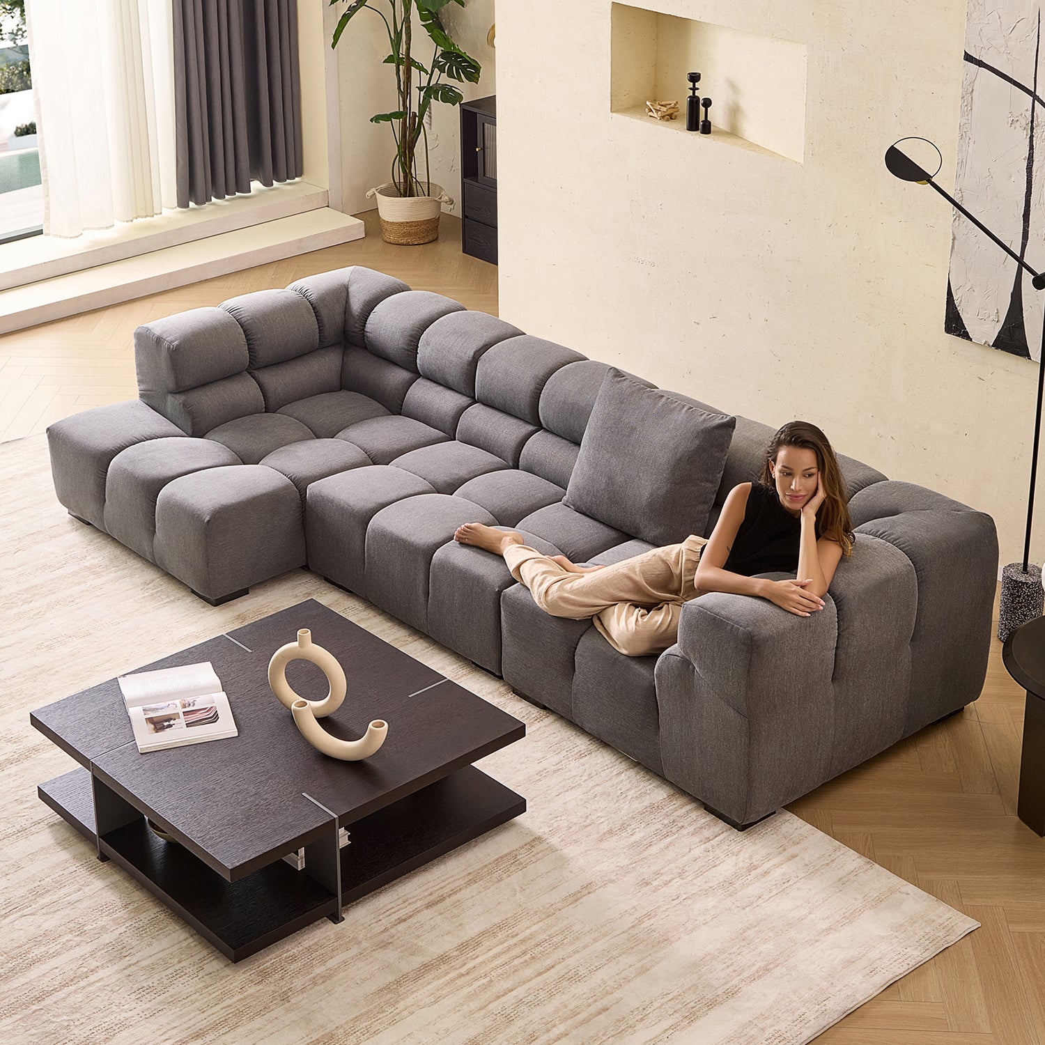 Amora Sectional High Arm