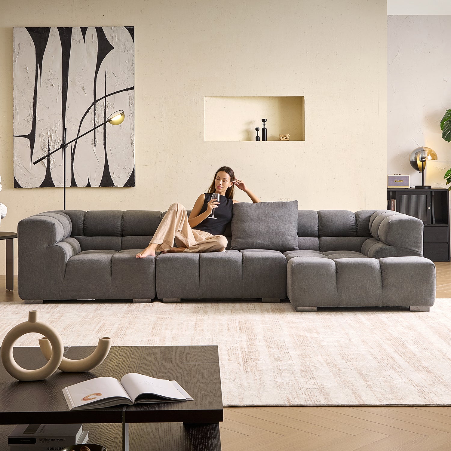 Amora Sectional High Arm