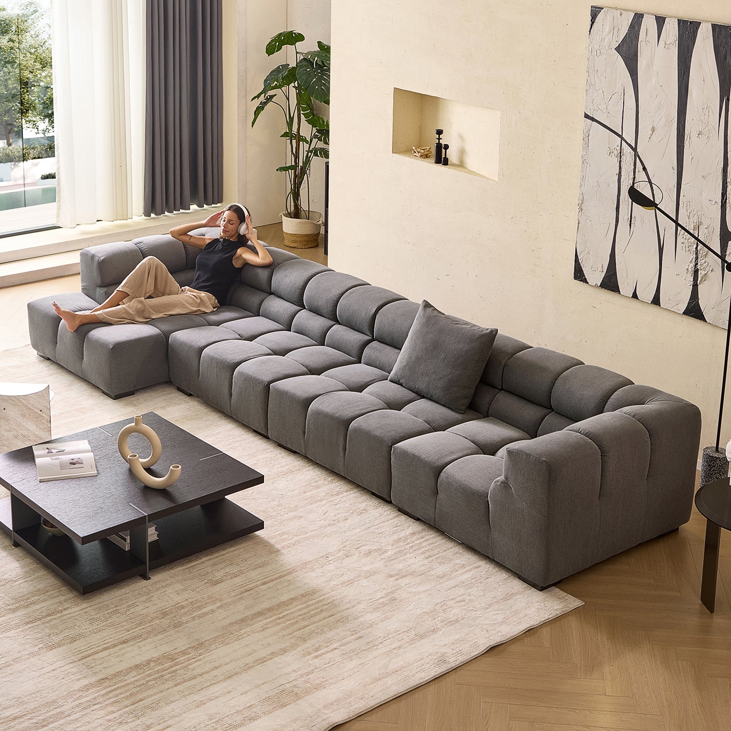 Amora Sectional High Arm