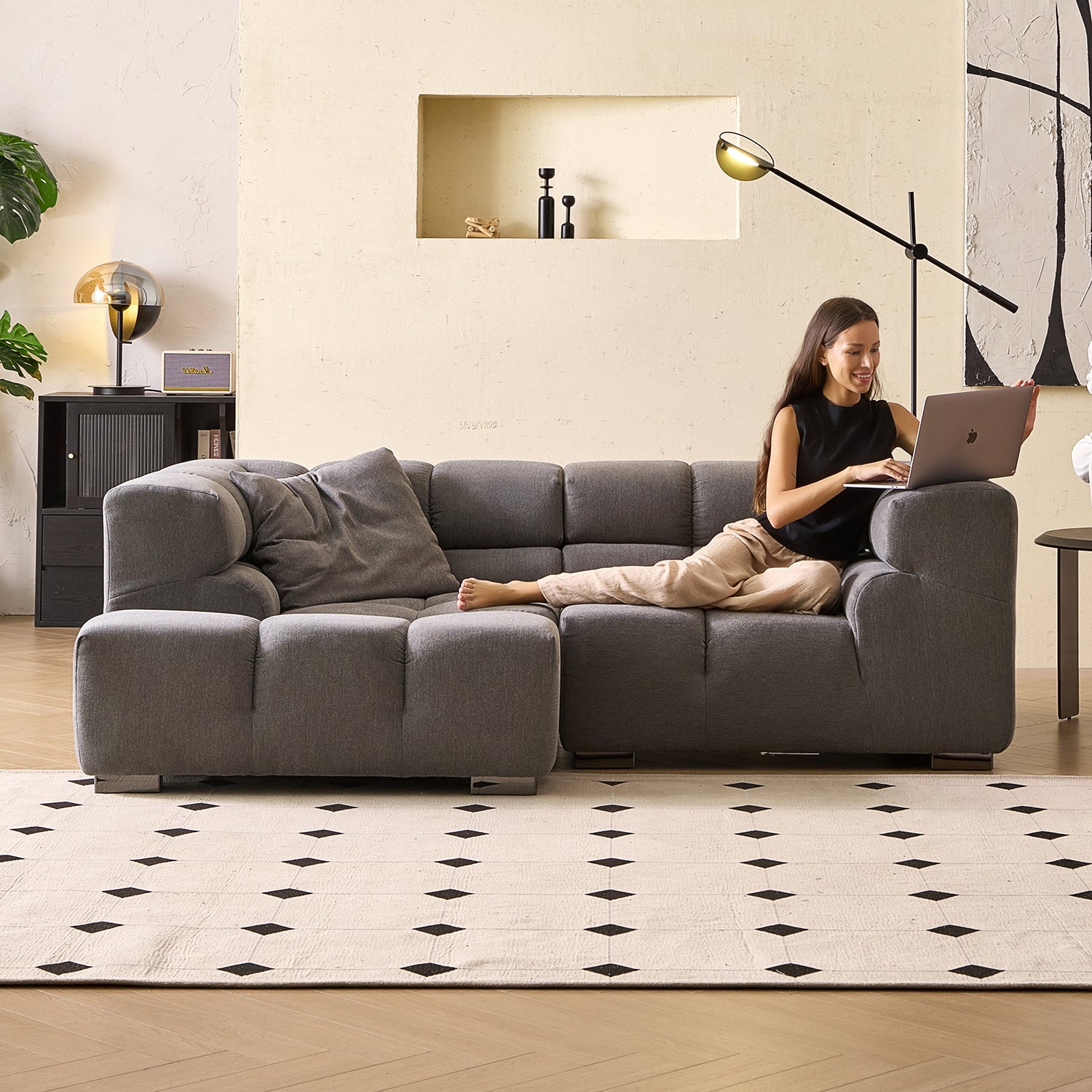 Amora Sectional High Arm