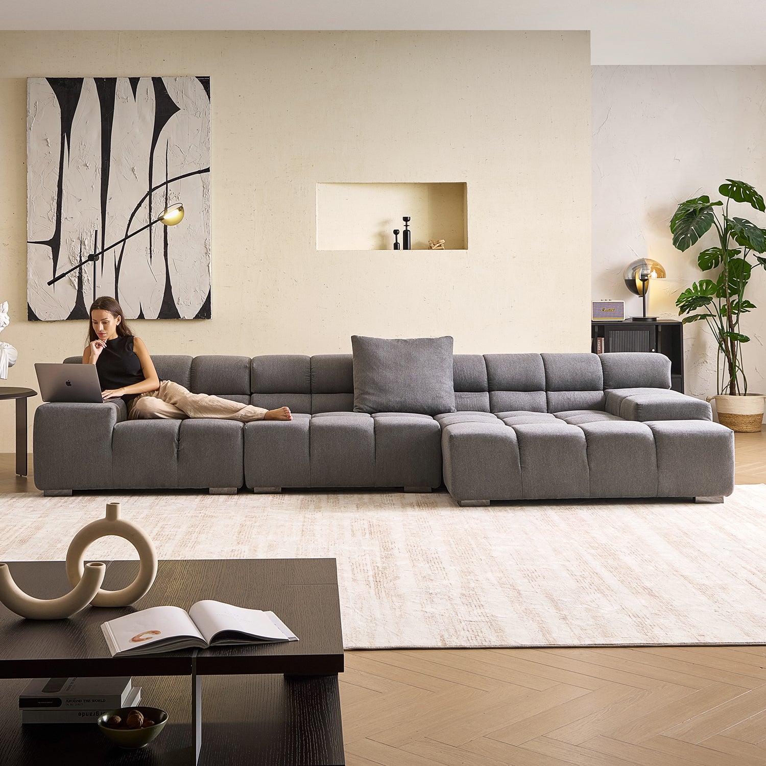 Amora Sectional Low Arm