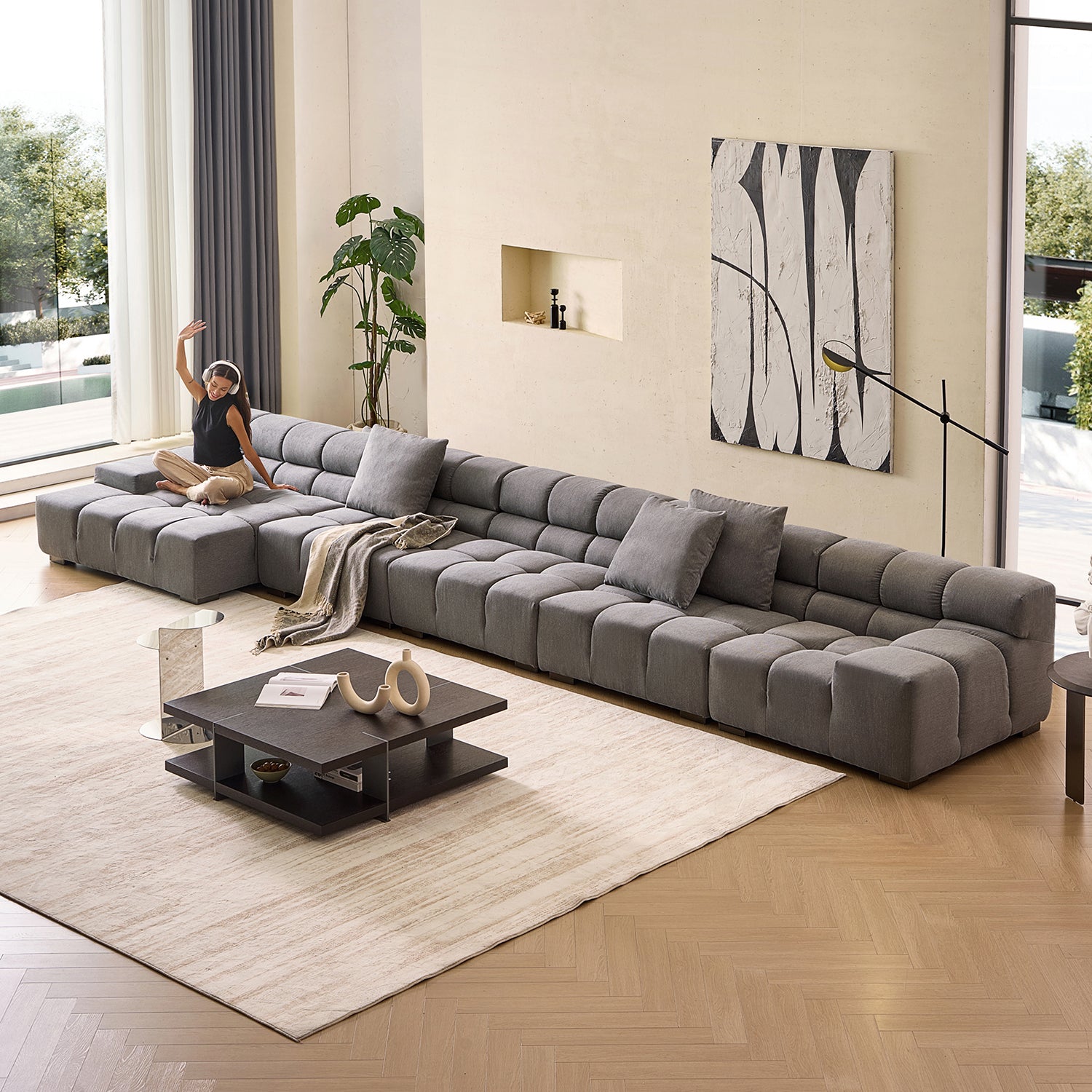 Amora Sectional Low Arm