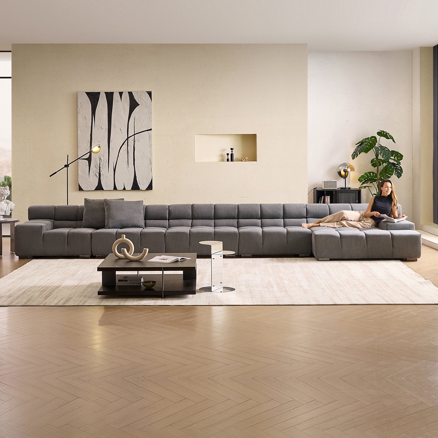 Amora Sectional Low Arm