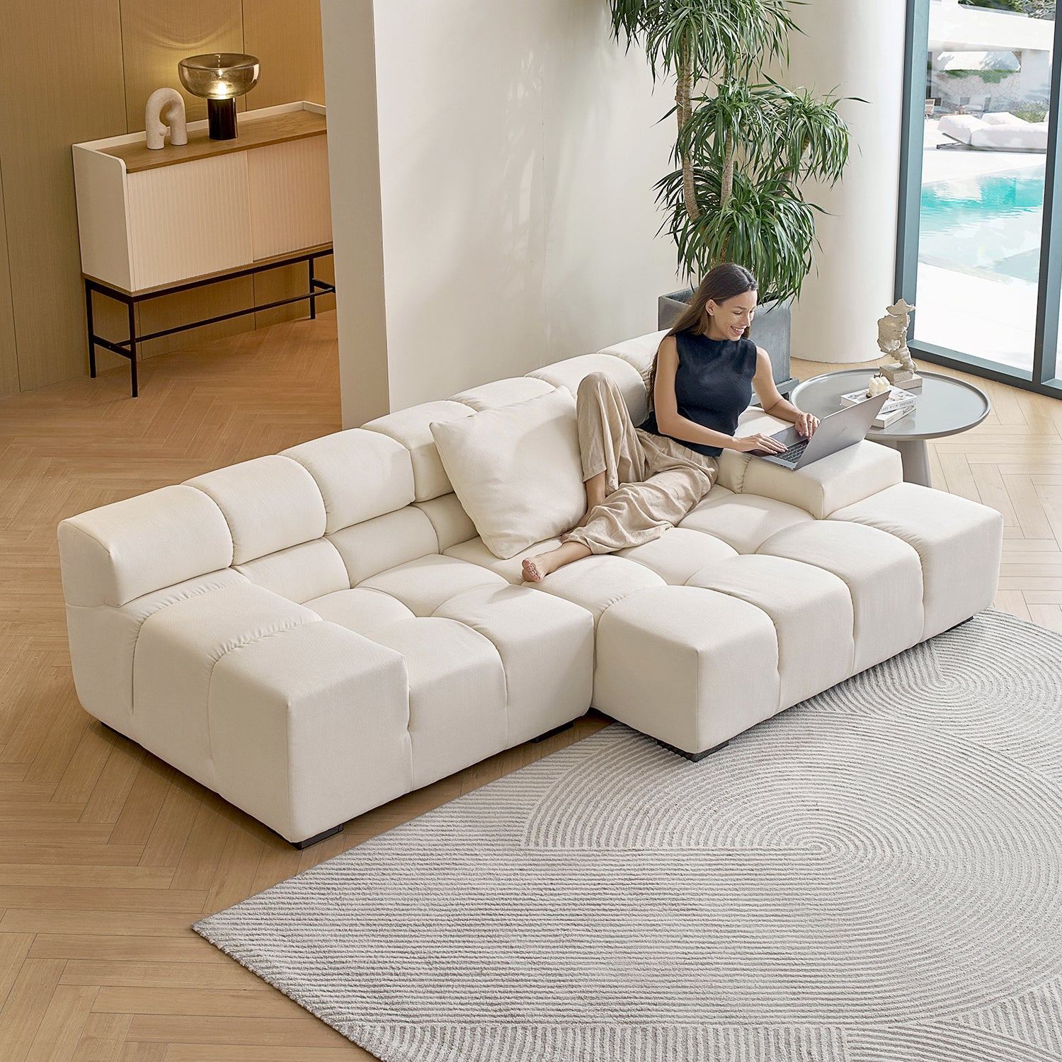 Amora Sectional Low Arm