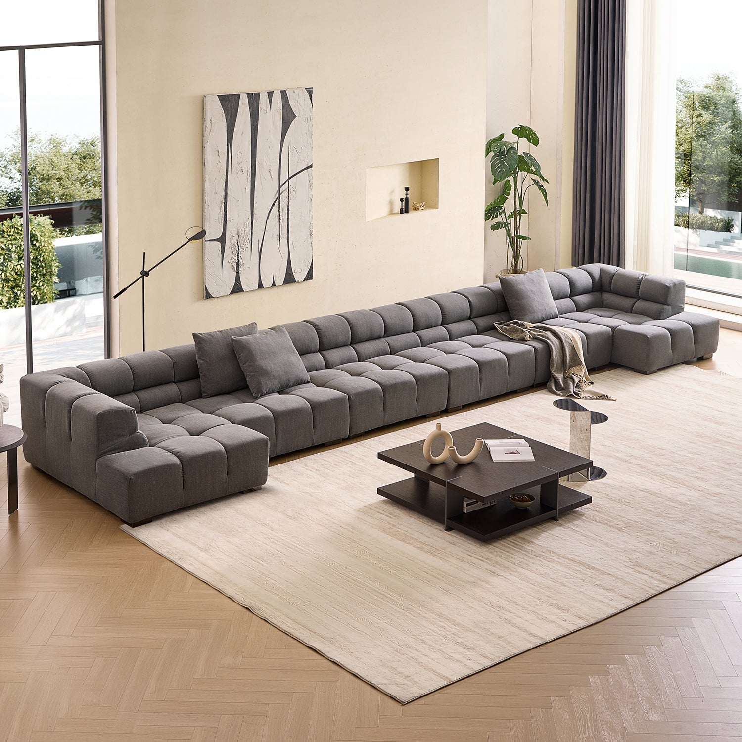 Amora U Sectional High Arm