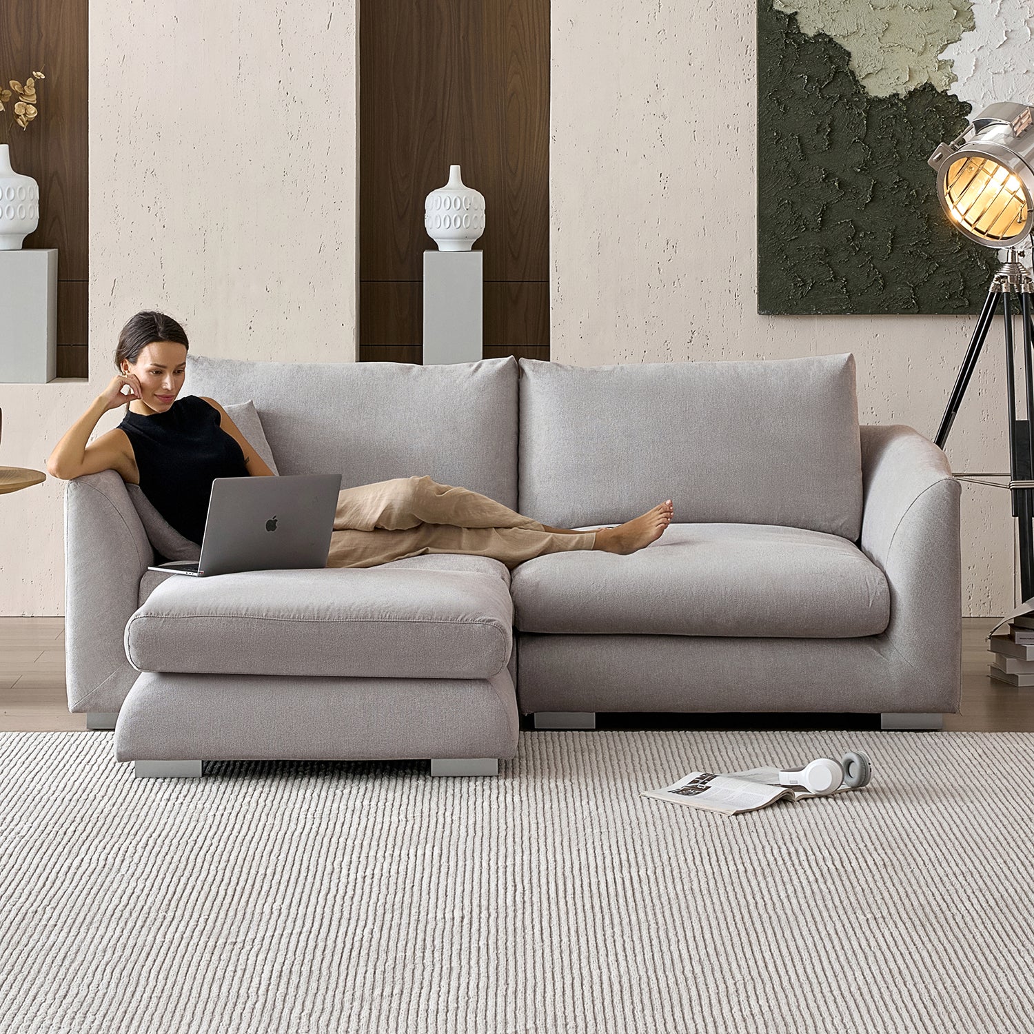 Feathers Sofa + Ottoman