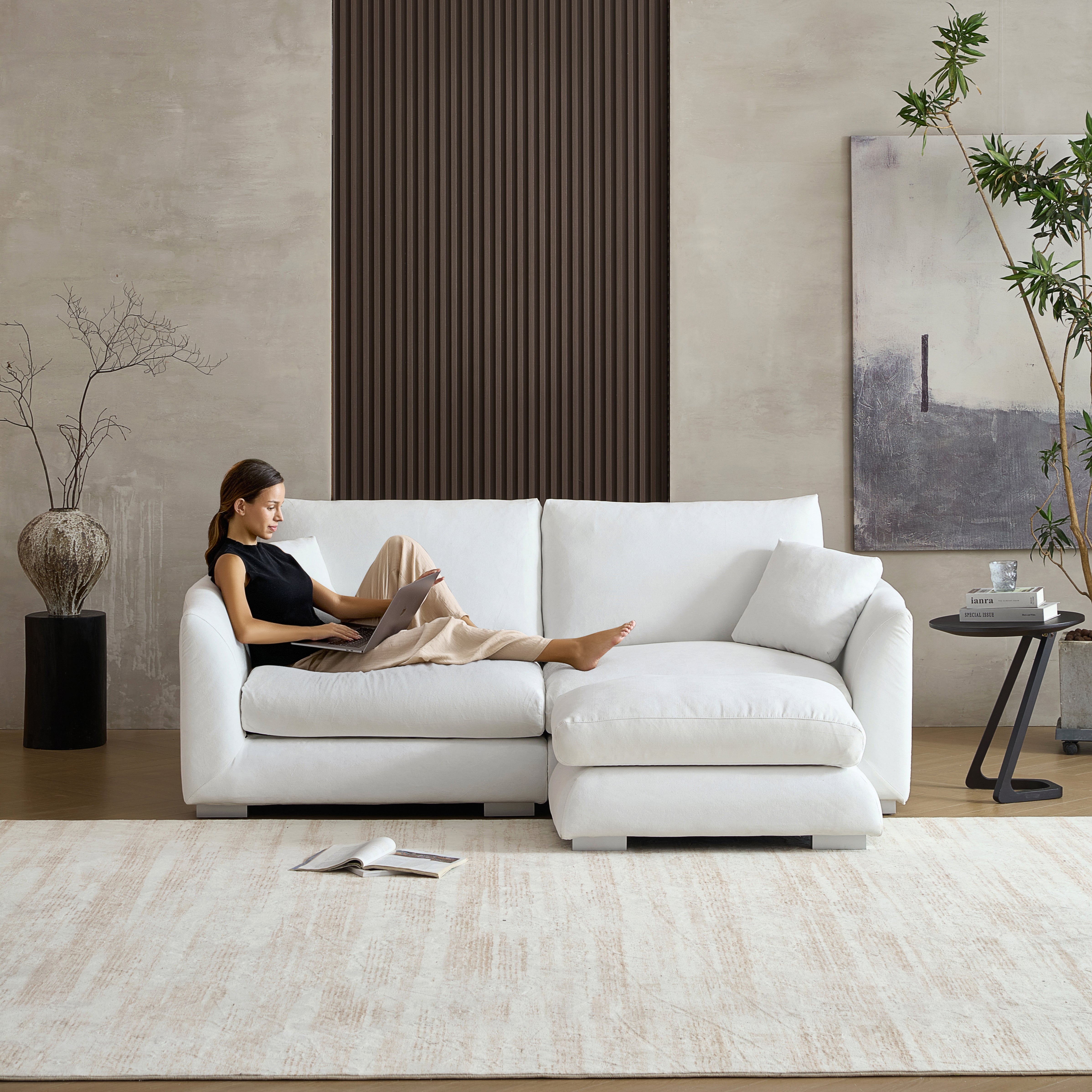 Feathers Sofa + Ottoman