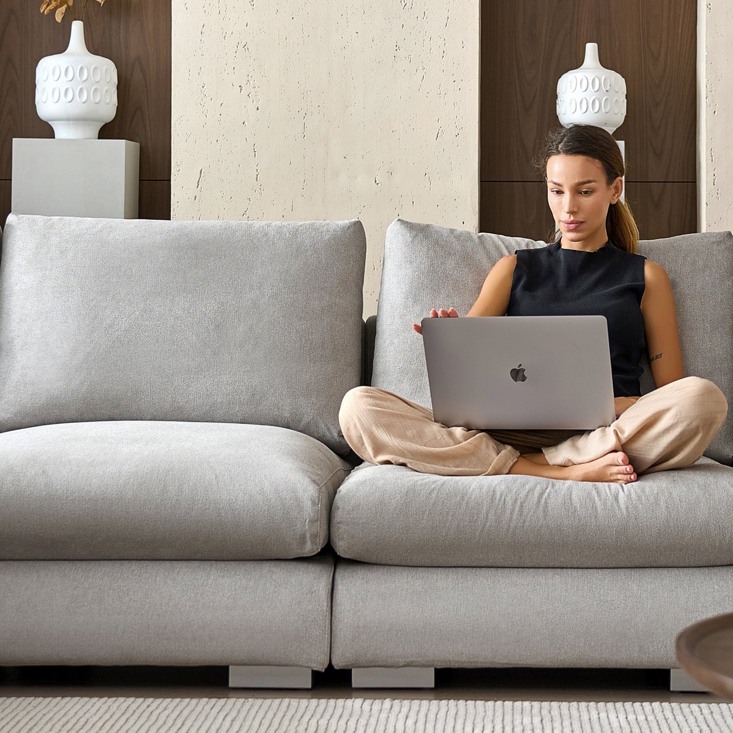 Feathers Sofa + Ottoman