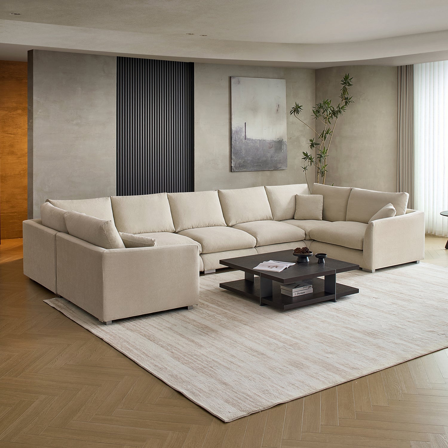 Feathers U-Closed Sectional