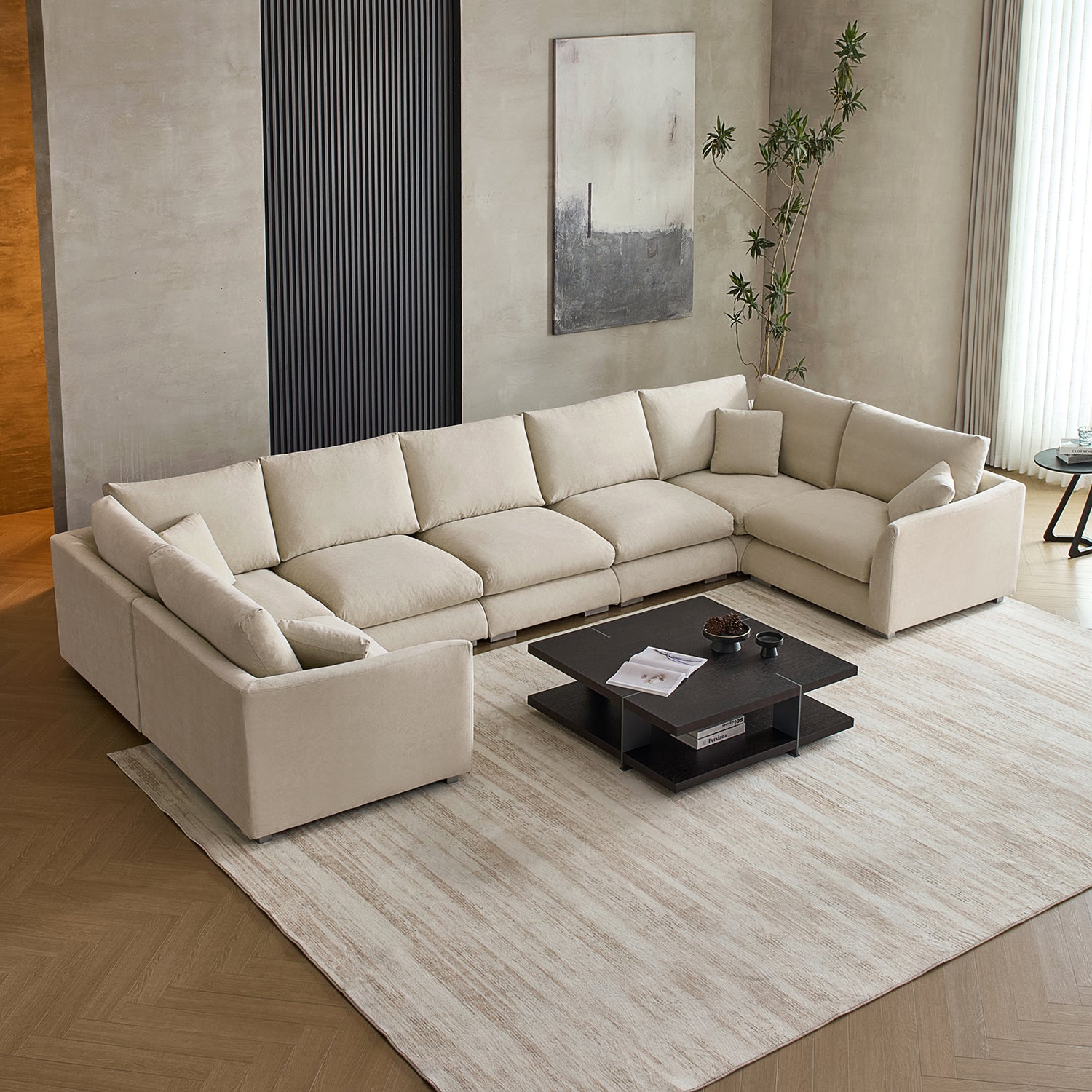 Feathers U-Closed Sectional