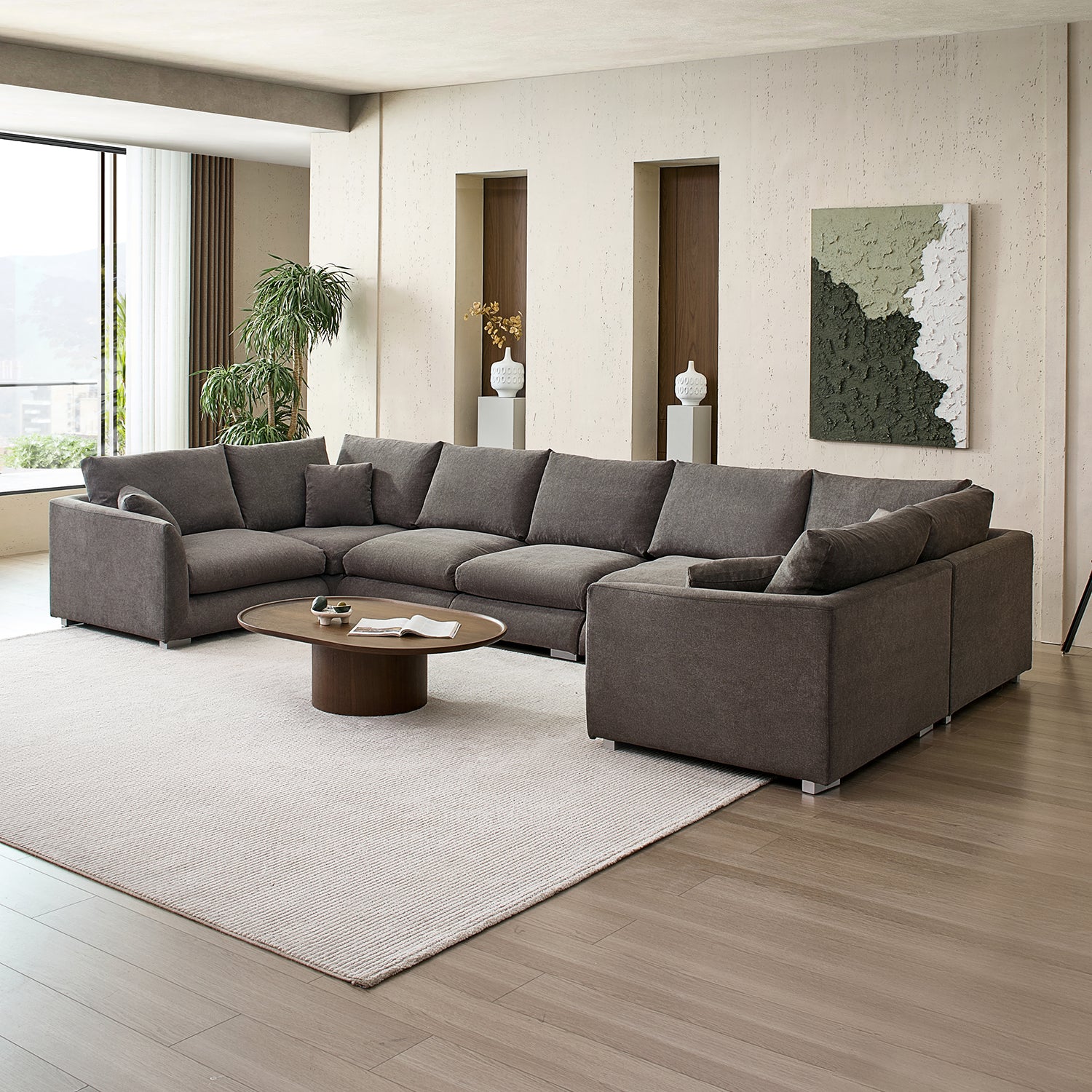 Feathers U-Closed Sectional