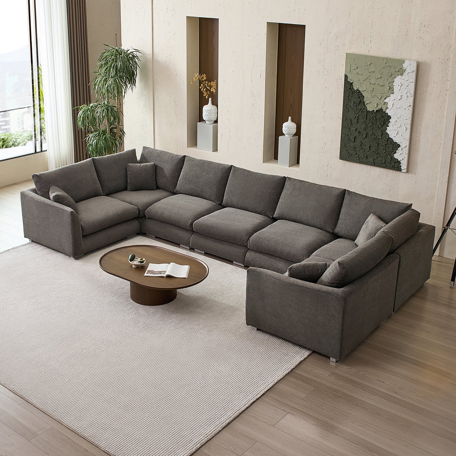 Feathers U-Closed Sectional