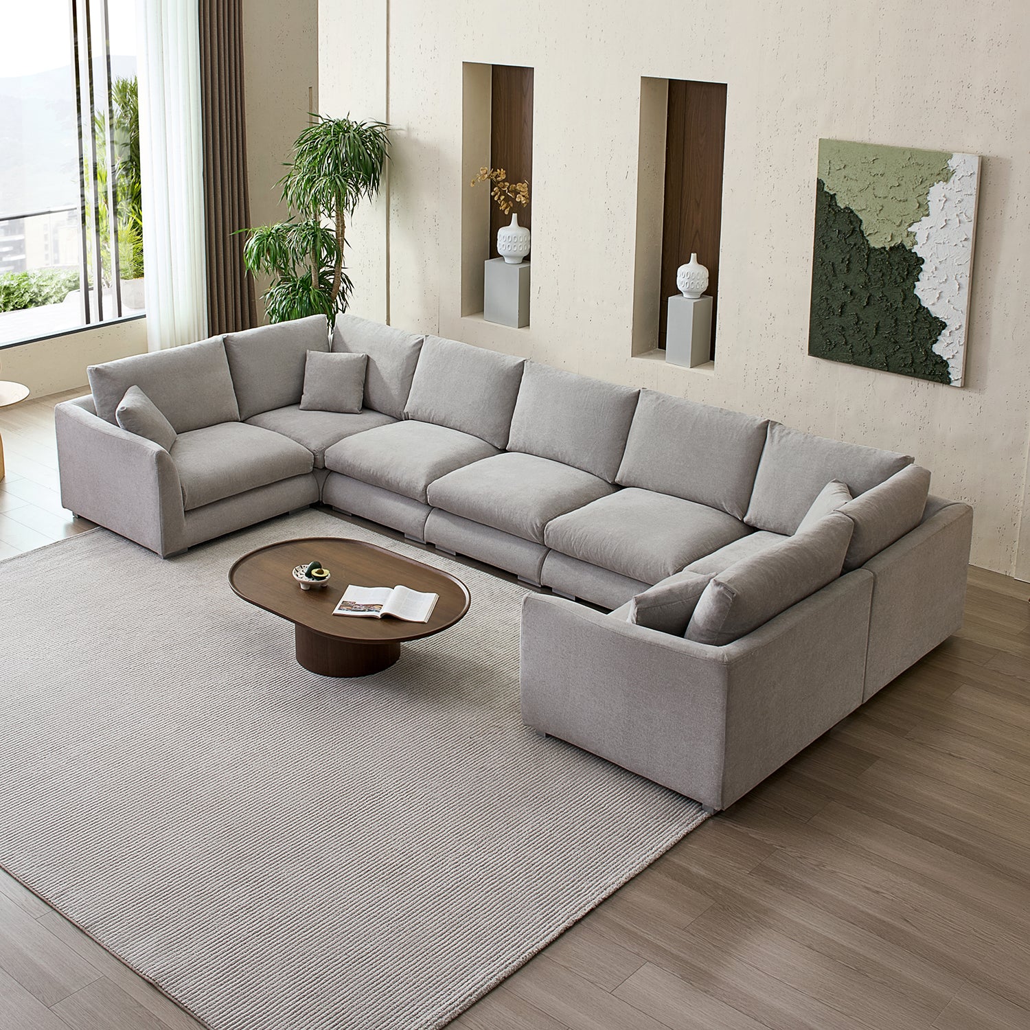 Feathers U-Closed Sectional