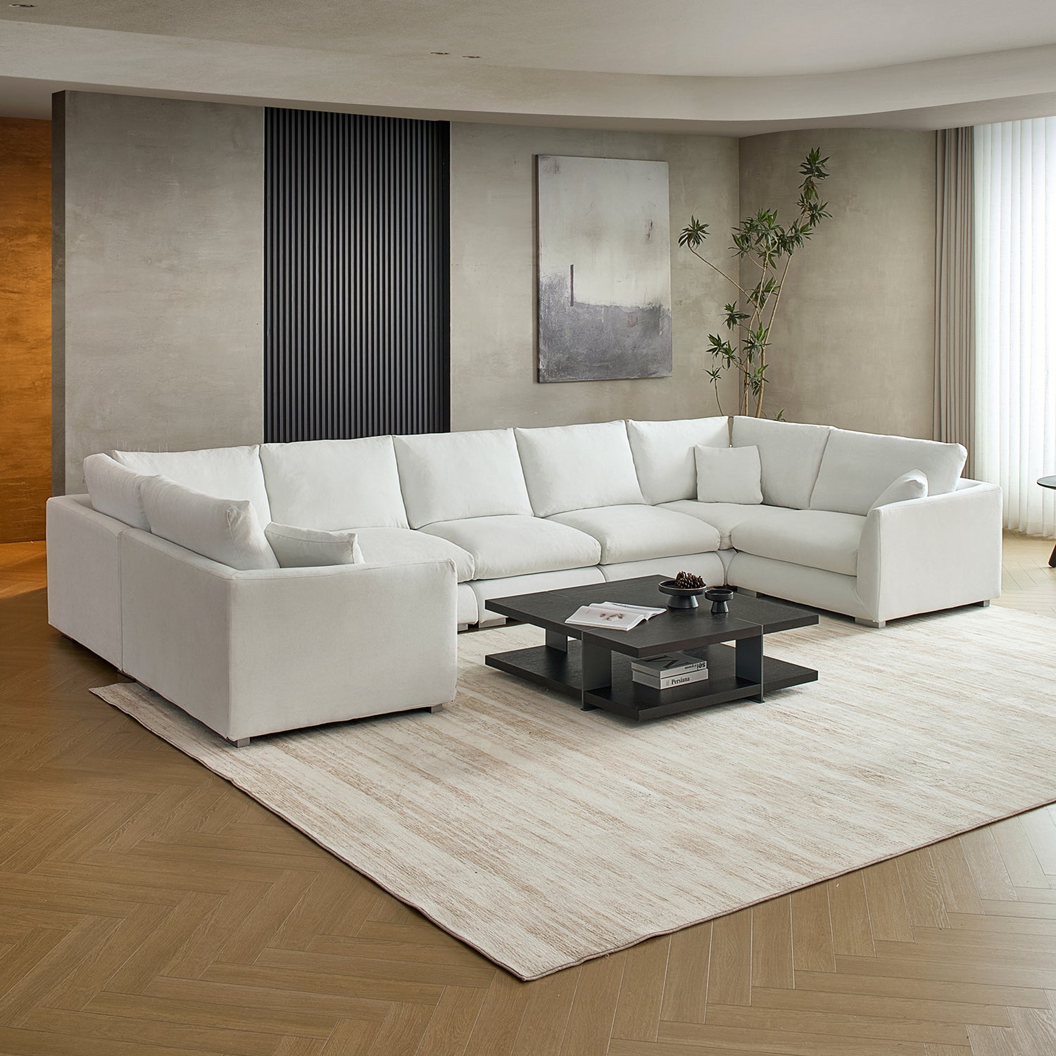 Feathers U-Closed Sectional